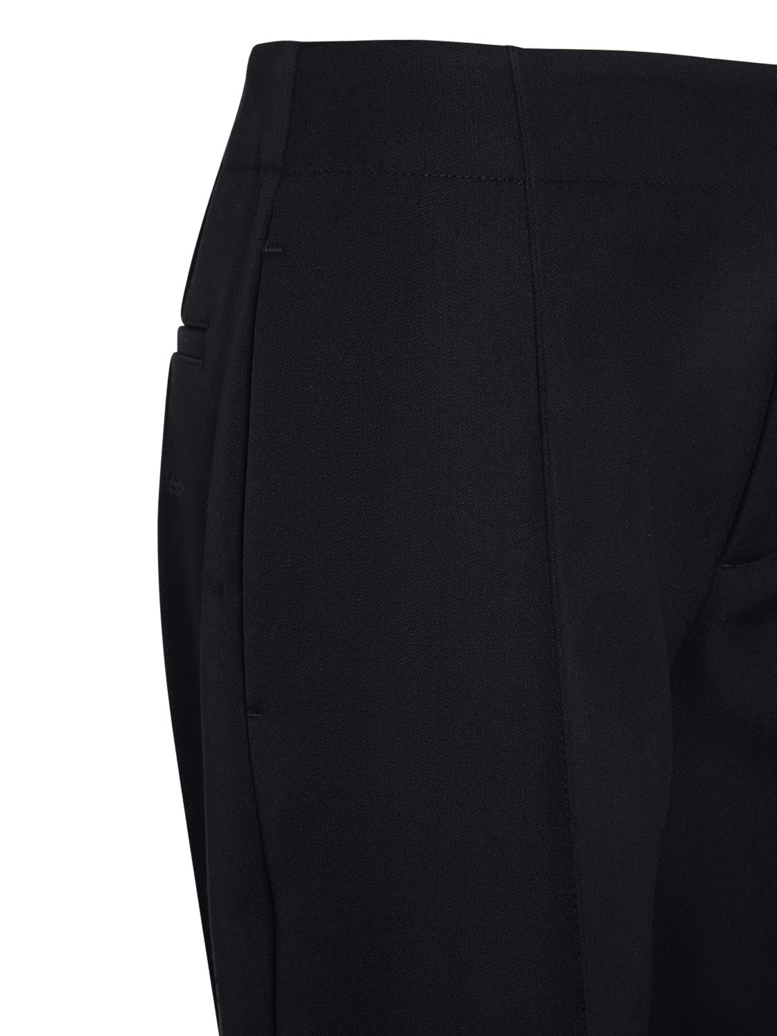 Shop Bottega Veneta Wool Pants In Black