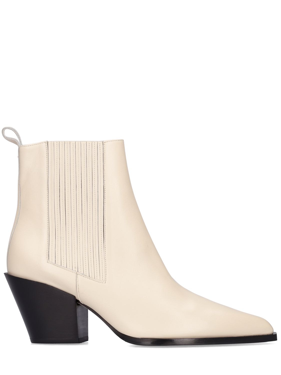 Aeyde 75mm Leather Boots In Cream | ModeSens