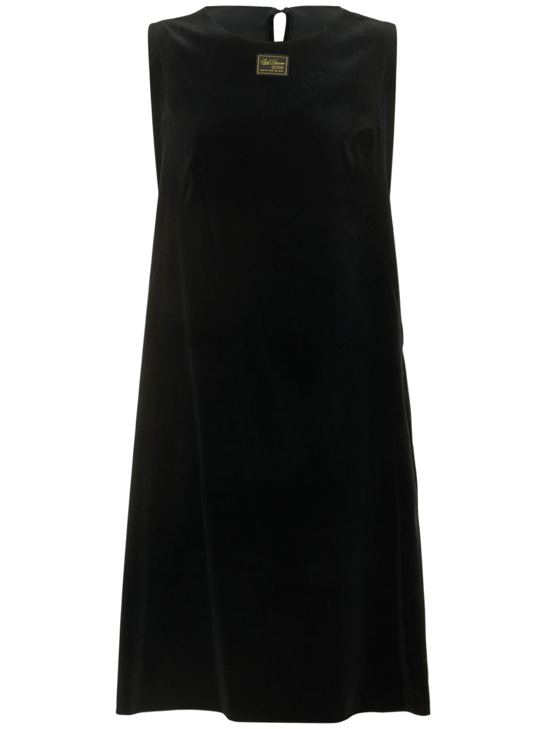 Raf Simons Cotton Velvet A-line Midi Dress In Black | ModeSens