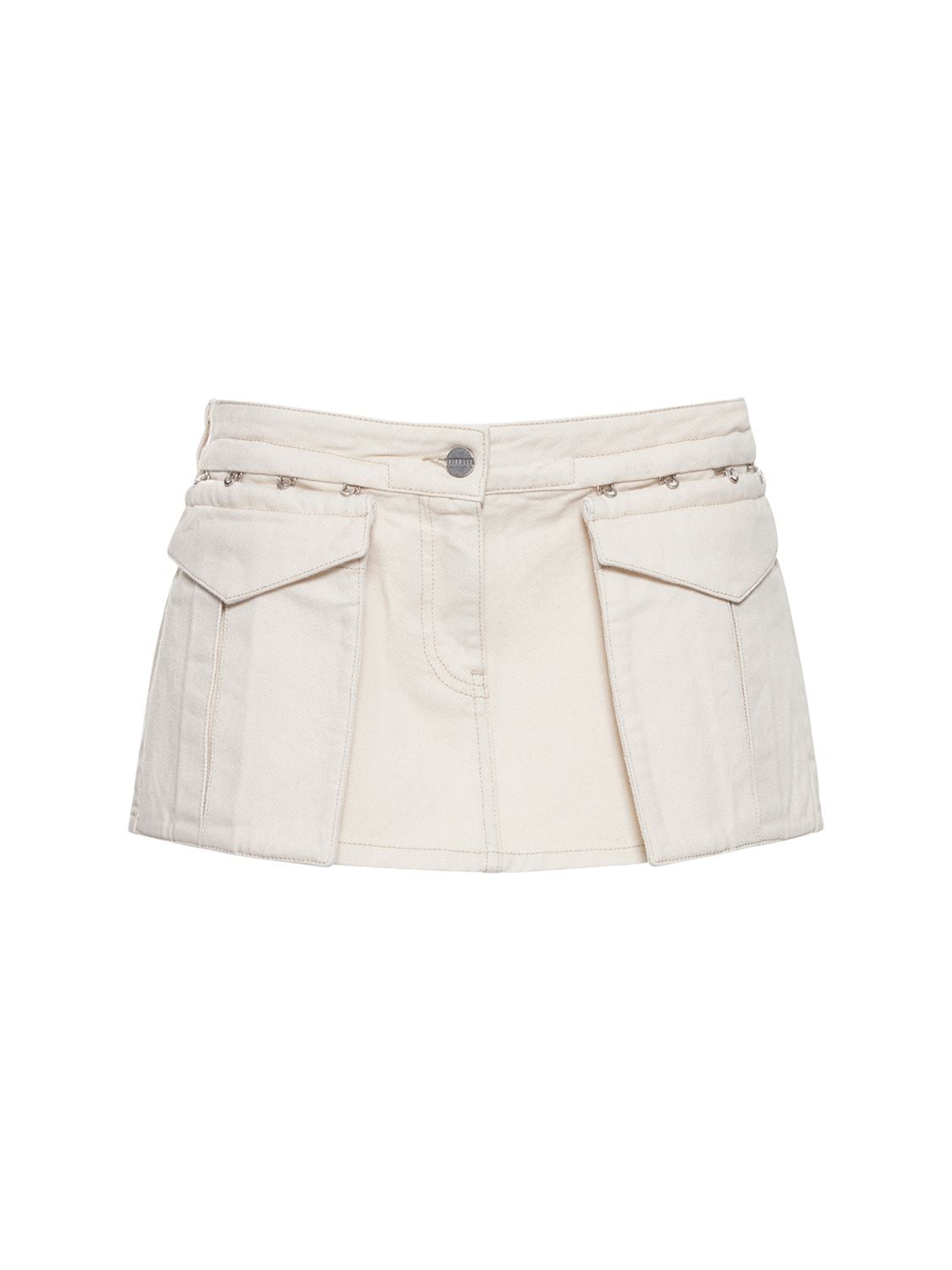 DION LEE Denim Cargo Mini Skirt W/ Pockets