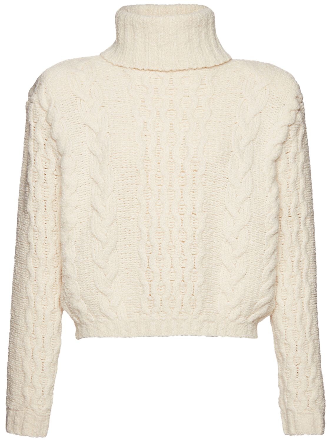 MAGDA BUTRYM Cable Knit Wool Turtleneck Sweater