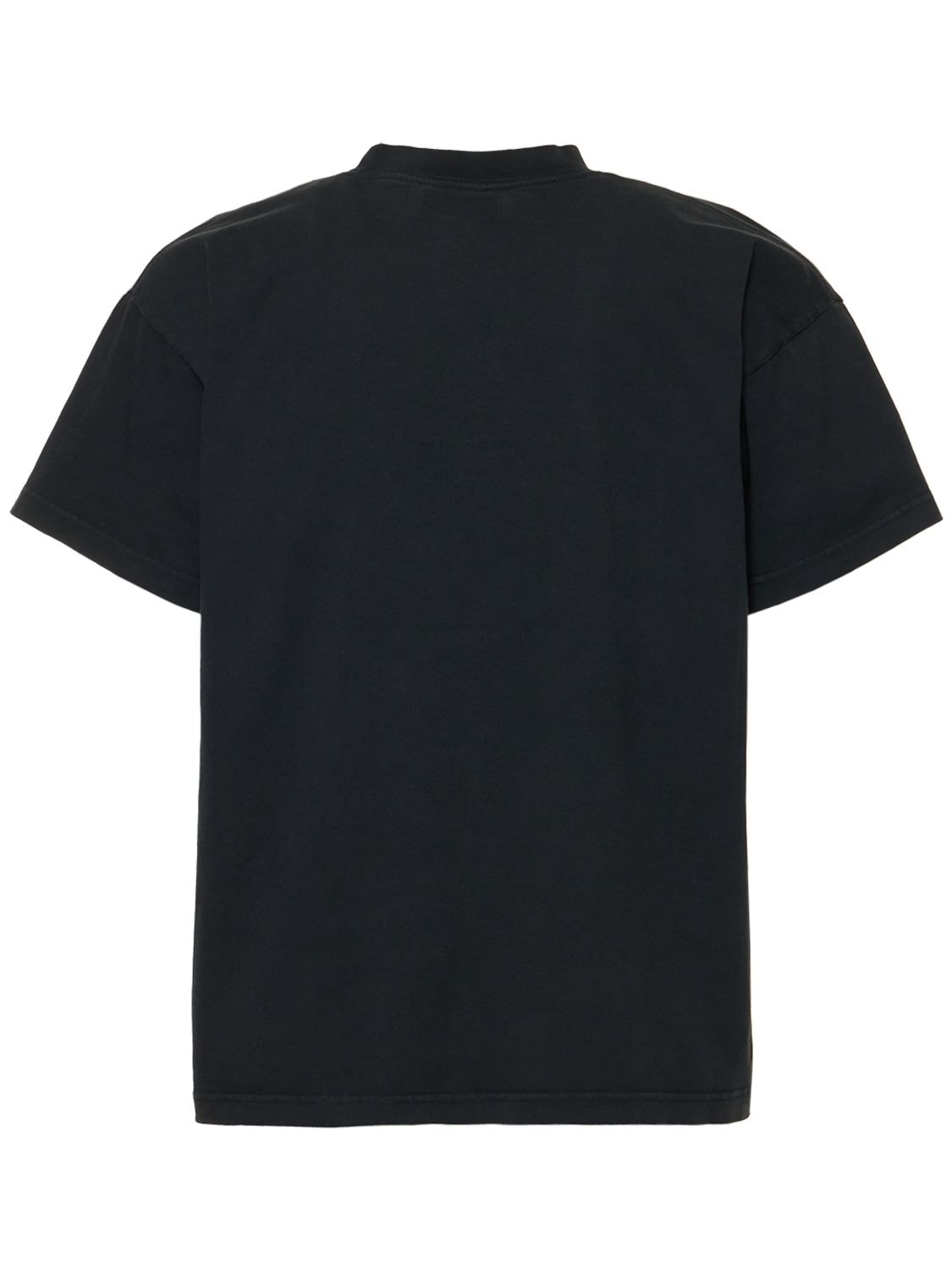 Shop Balenciaga Cotton T-shirt In Washed Black
