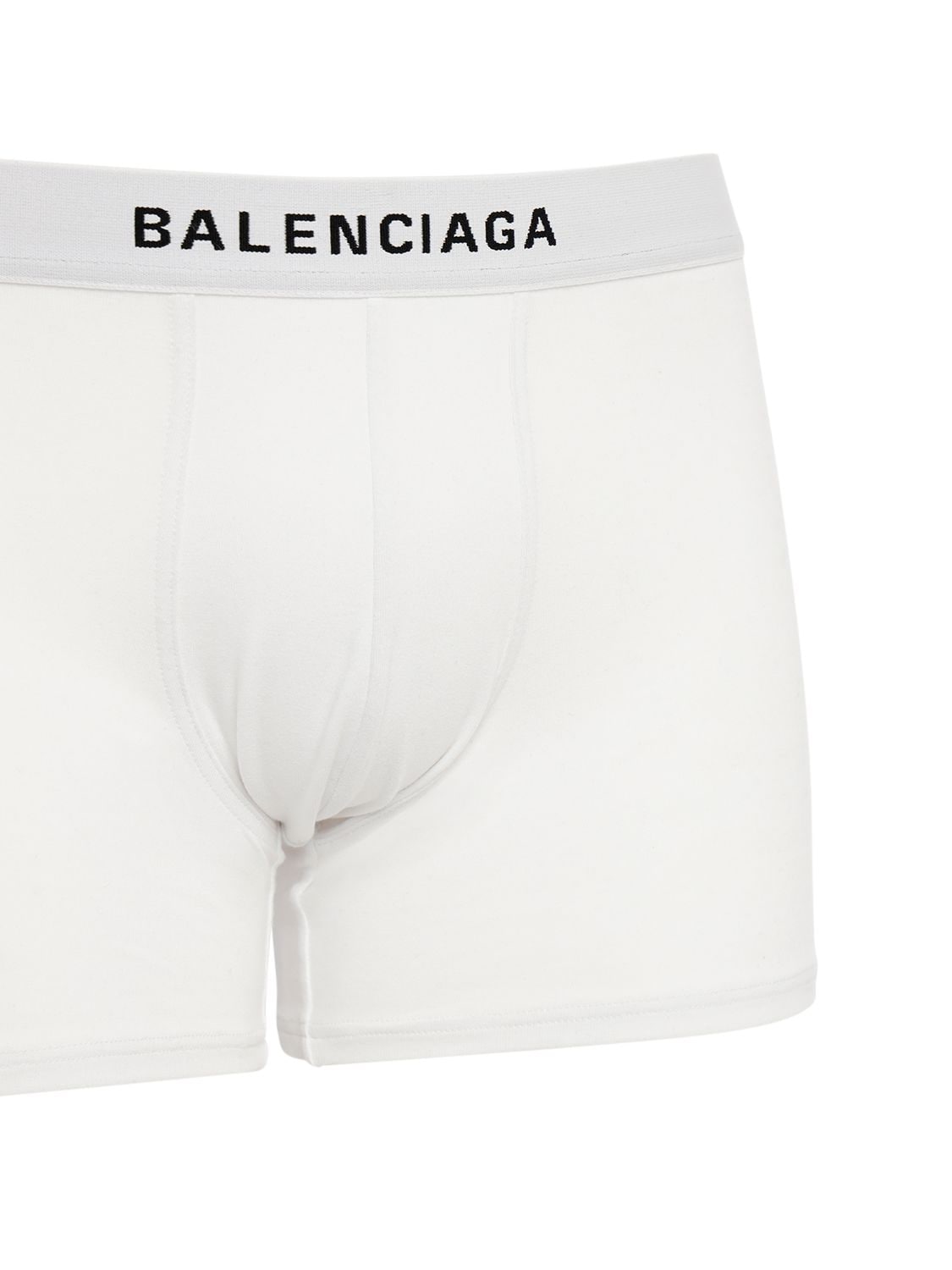 Shop Balenciaga Boxer Briefs In White,black