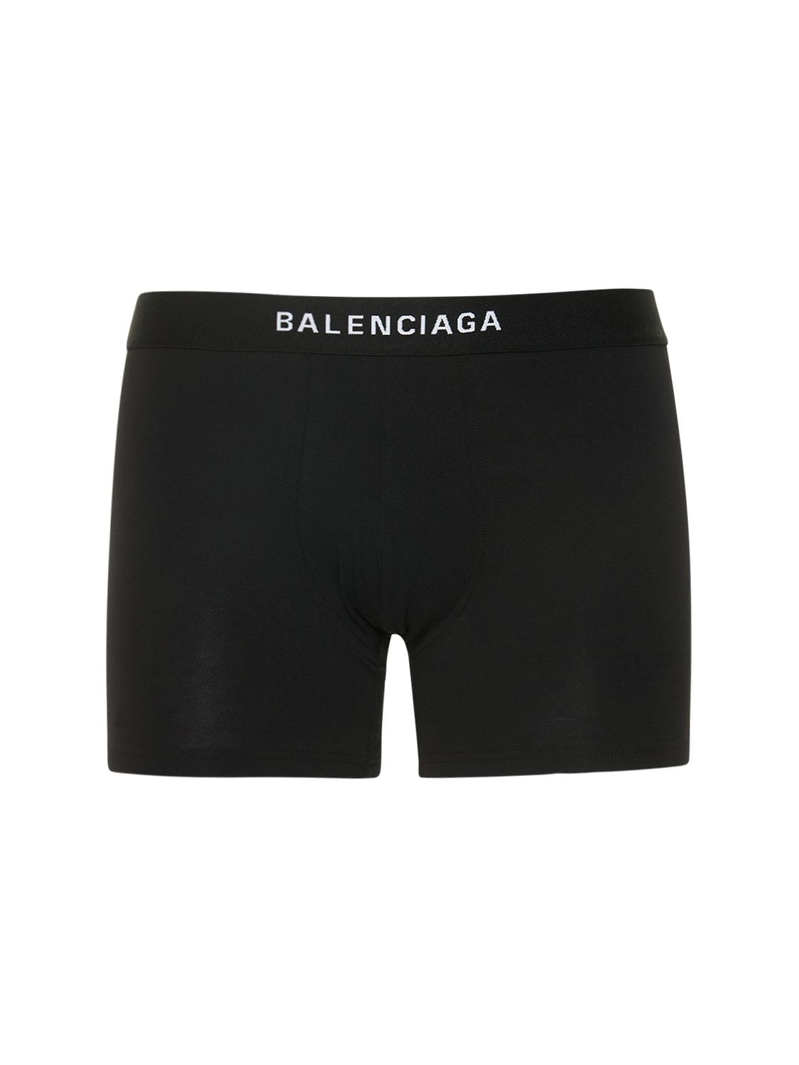 Shop Balenciaga Stretch Cotton Boxer Briefs In 블랙,화이트