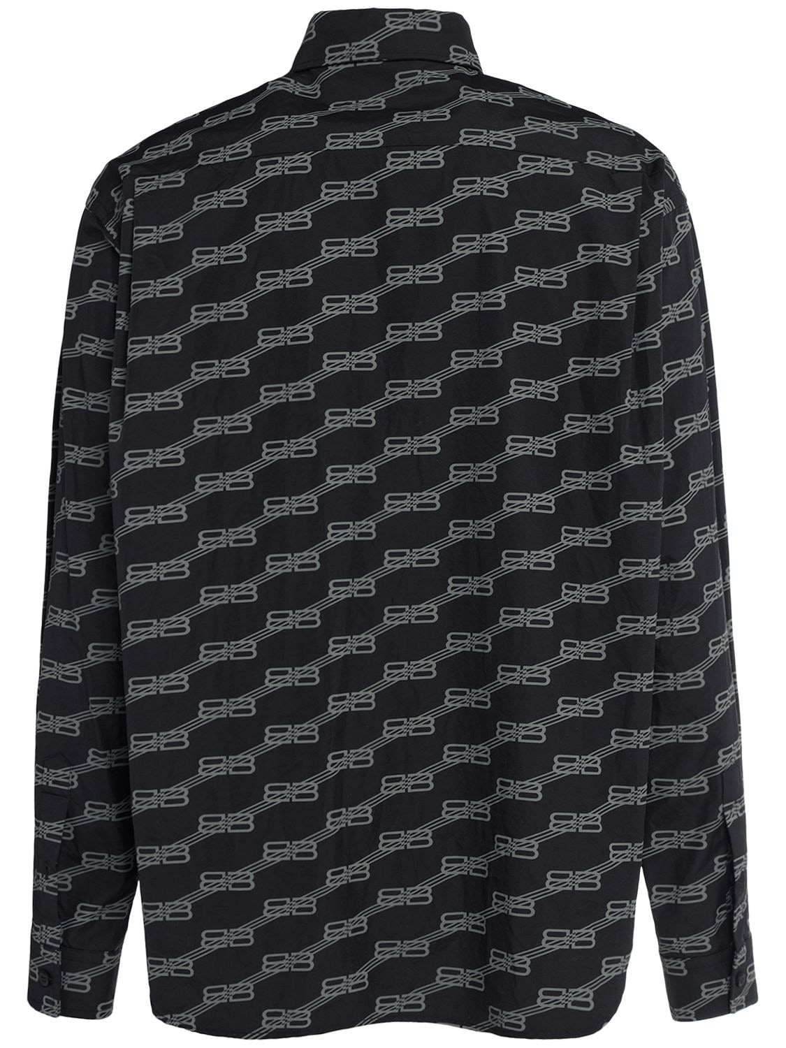 Shop Balenciaga Cotton Shirt In Black,grey
