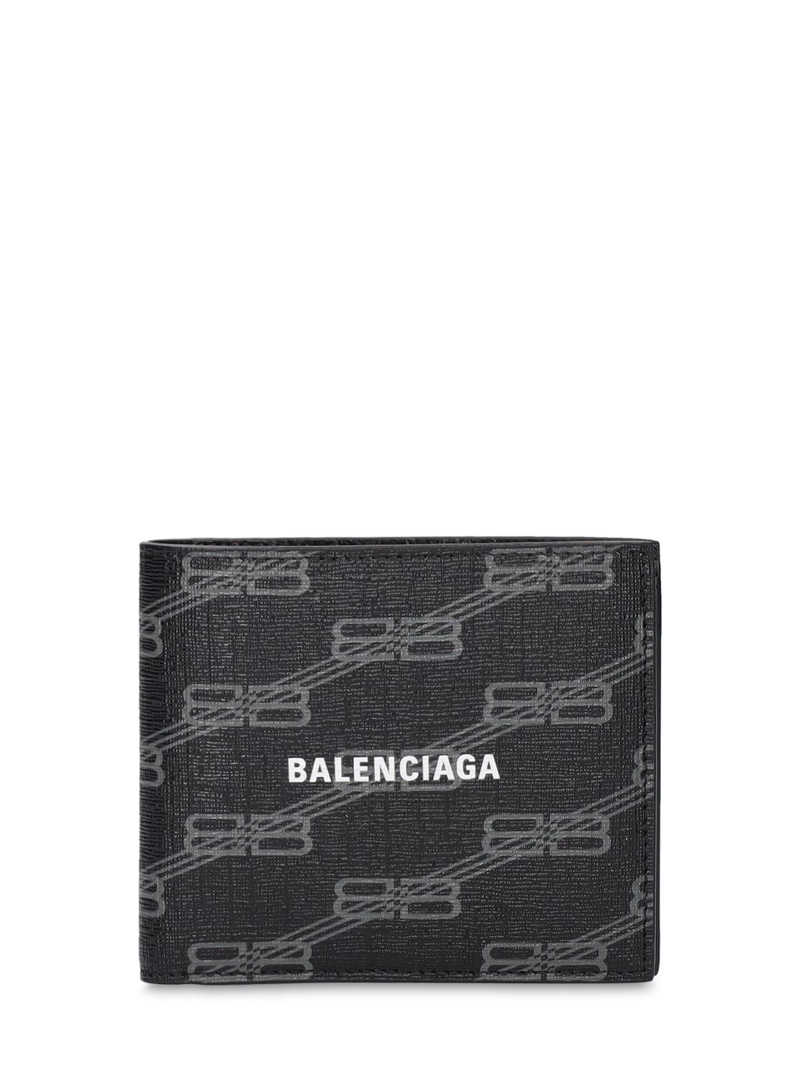 Logo Printed Faux Leather Wallet