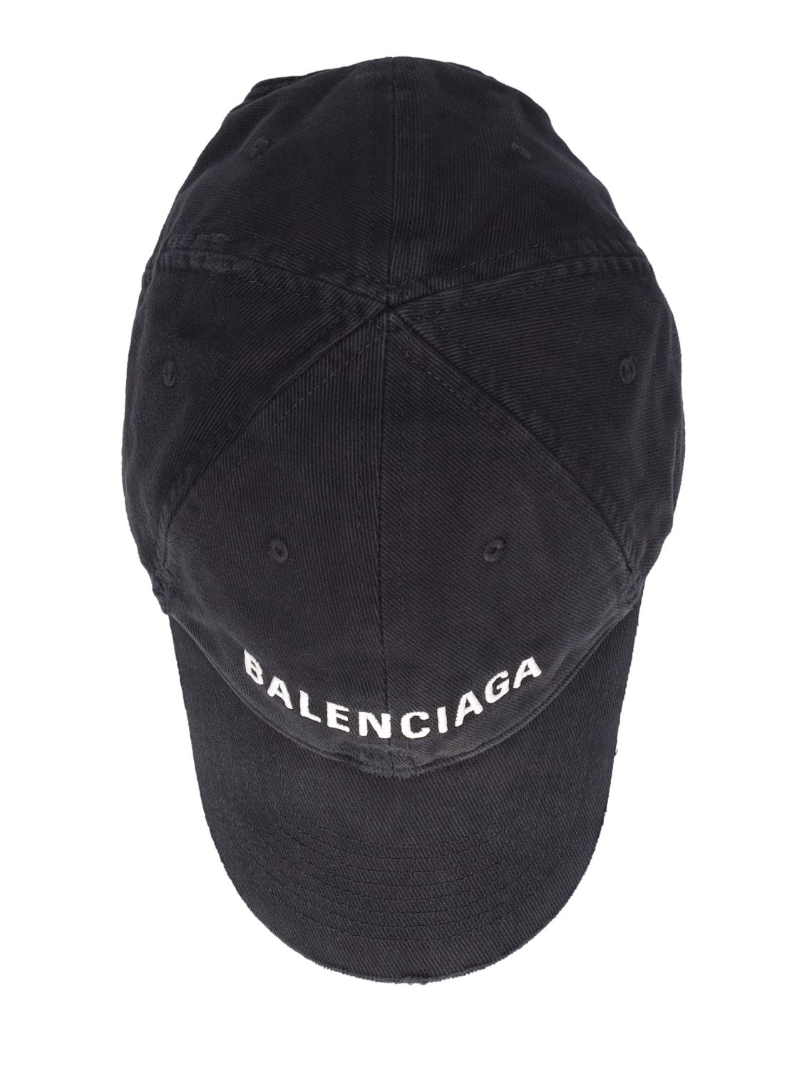 Balenciaga Embroidered Cotton Twill Baseball Cap In Black Modesens 0621