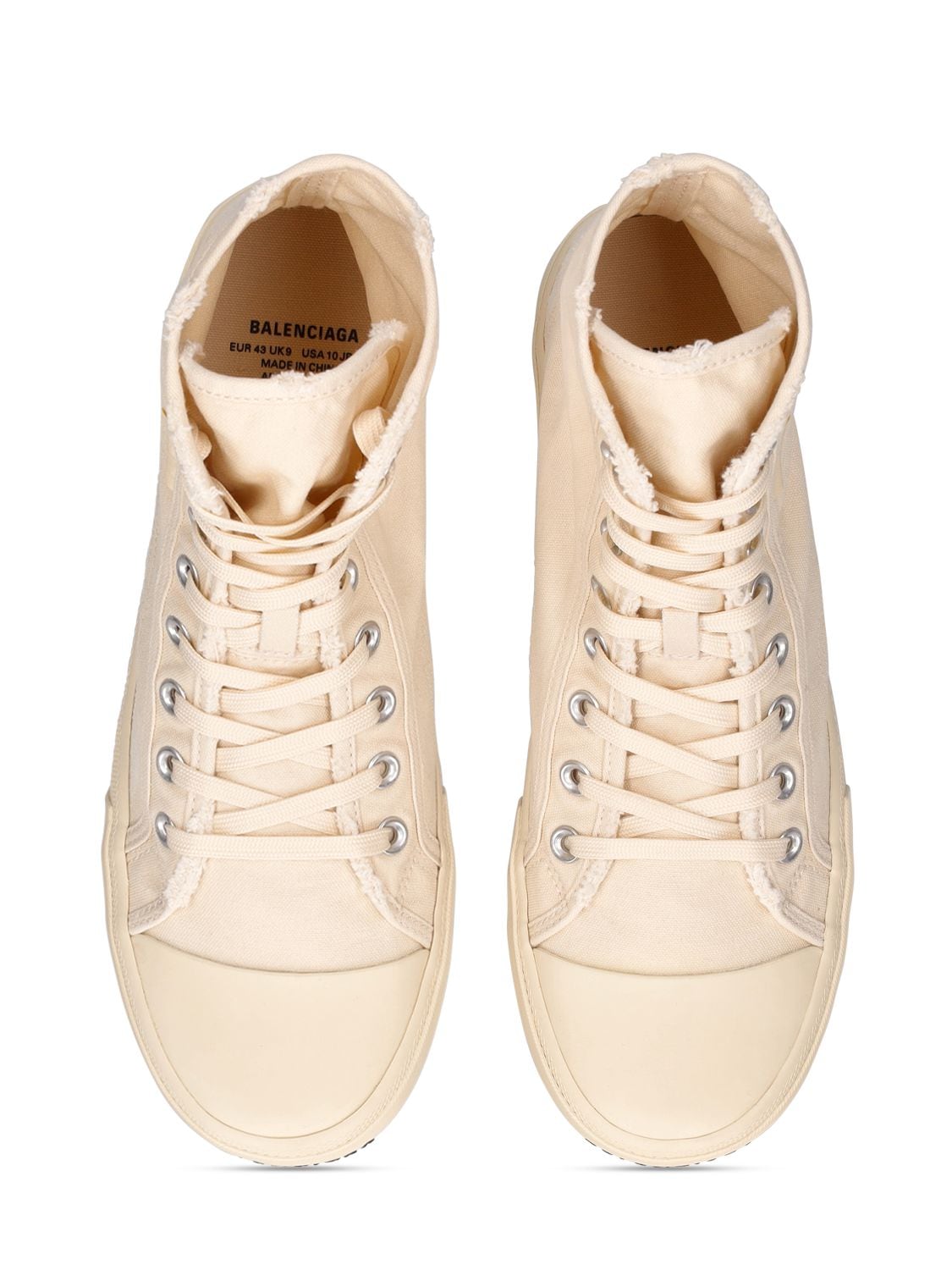 Shop Balenciaga Paris High Top Sneakers In White
