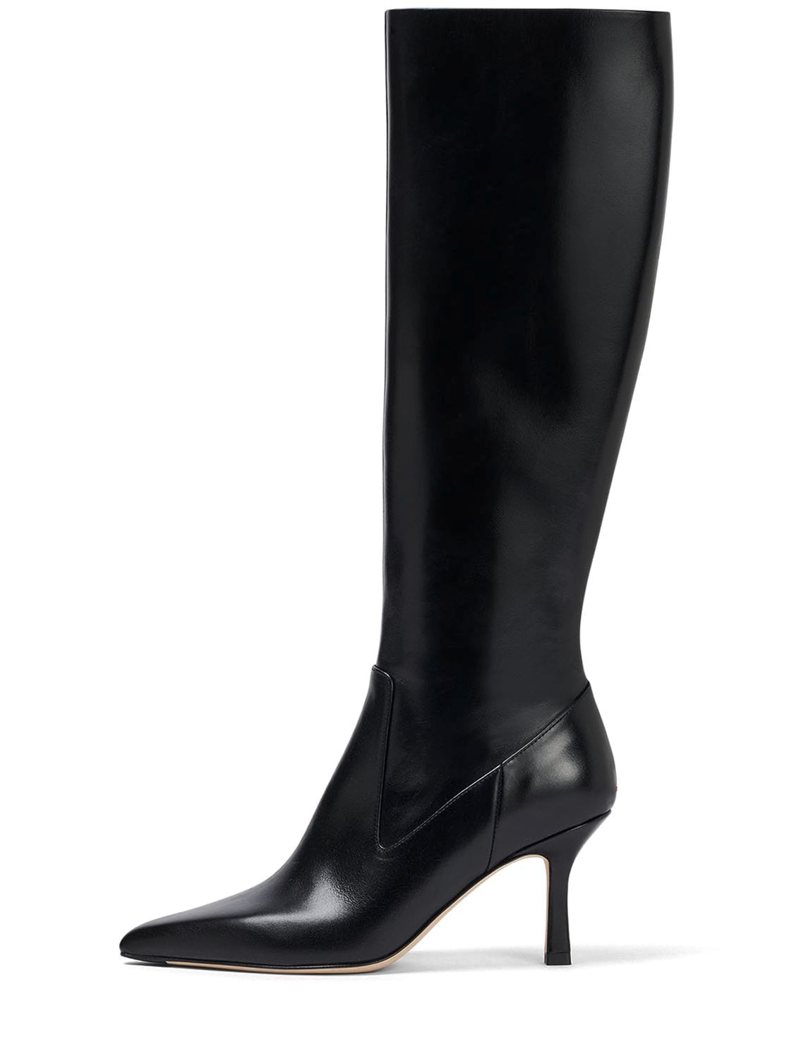 Aeyde 75mm Viv Leather Tall Boots In Black