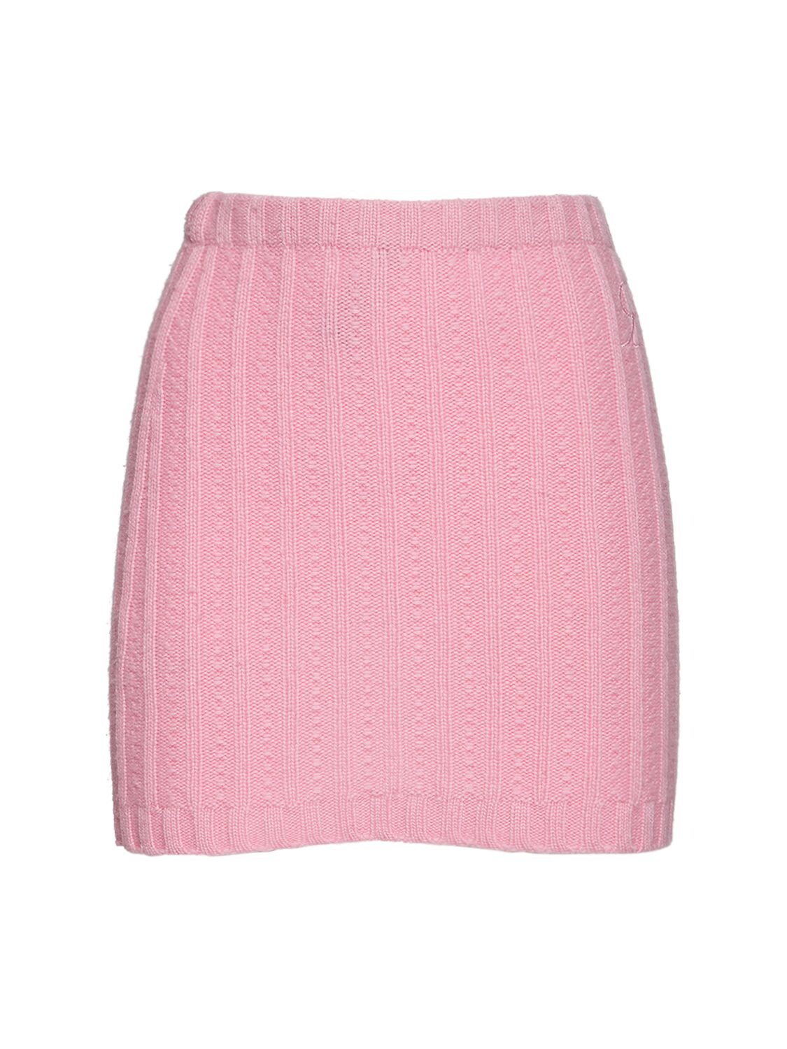 BLUMARINE WOOL & CASHMERE KNIT MINI SKIRT