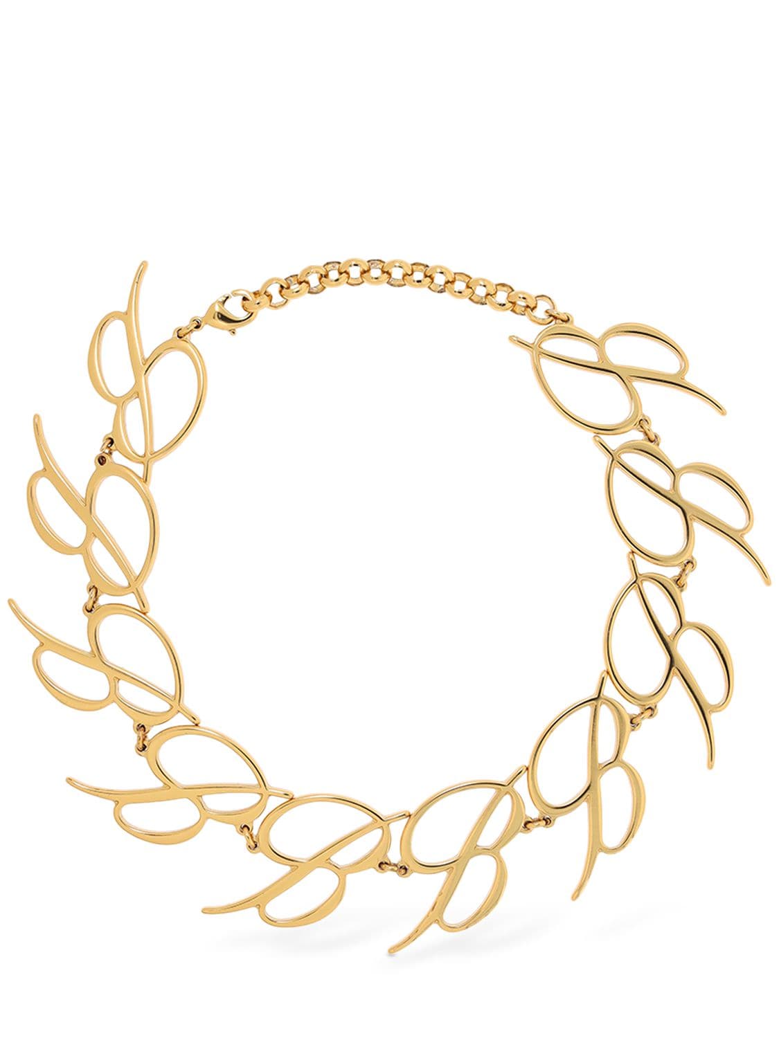 Blumarine Logo Choker In Gold