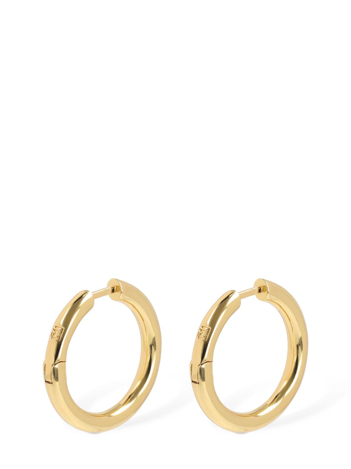 Shop Federica Tosi Eva Small Hoop Earrings In Gold