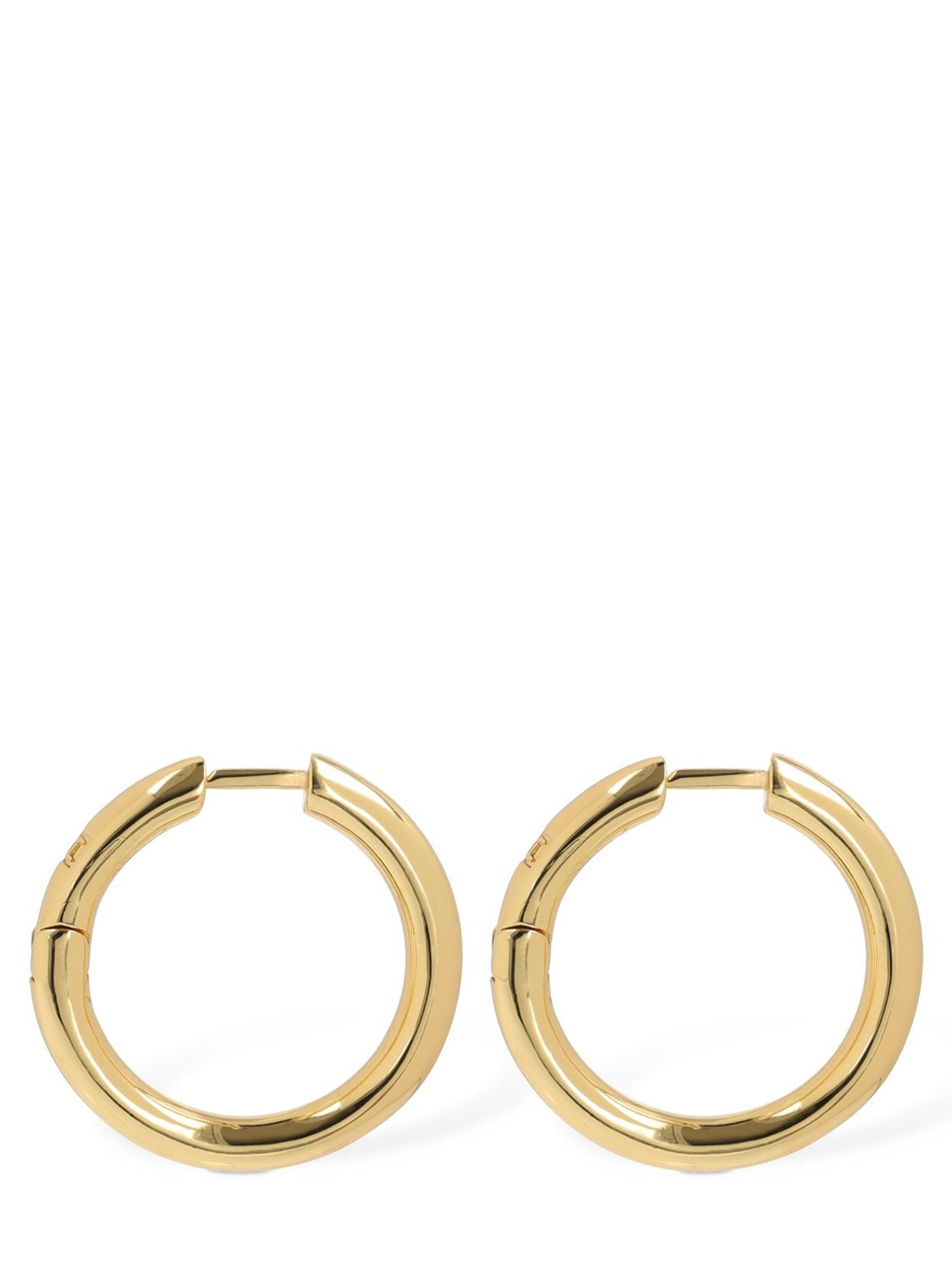 Shop Federica Tosi Eva Small Hoop Earrings In Gold