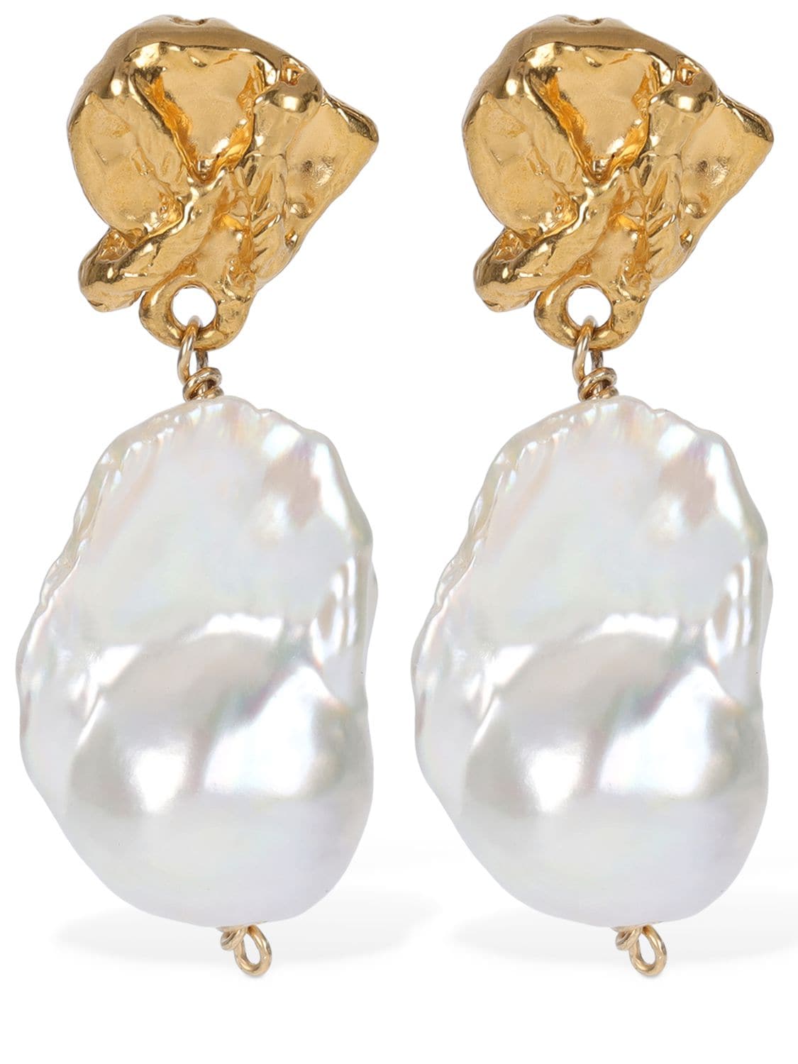 Alighieri The Fragment Of Light Pearl Earrings In Gold,pearl