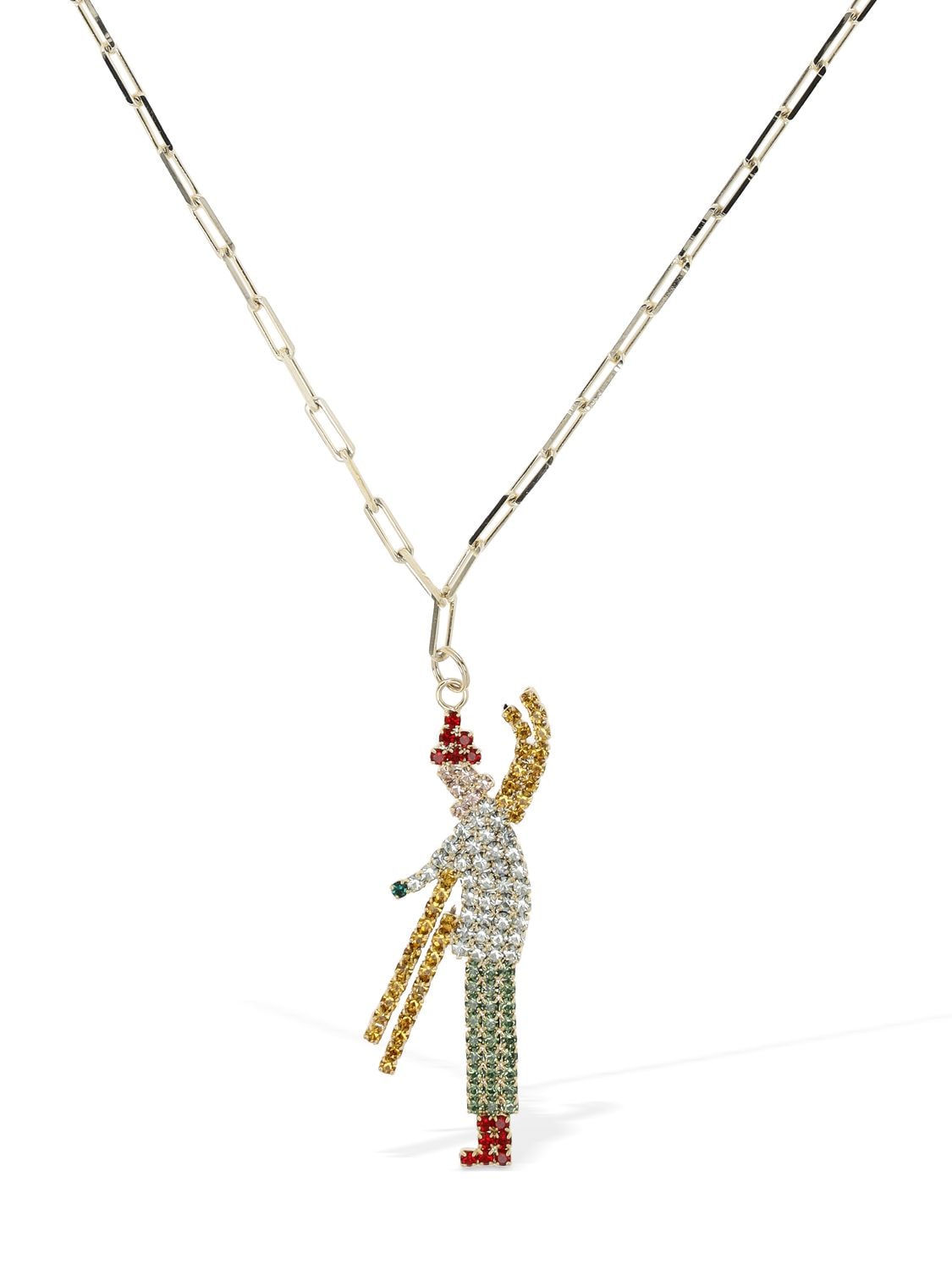 Rosantica Zermatt Crystal Long Necklace In Multi,gold