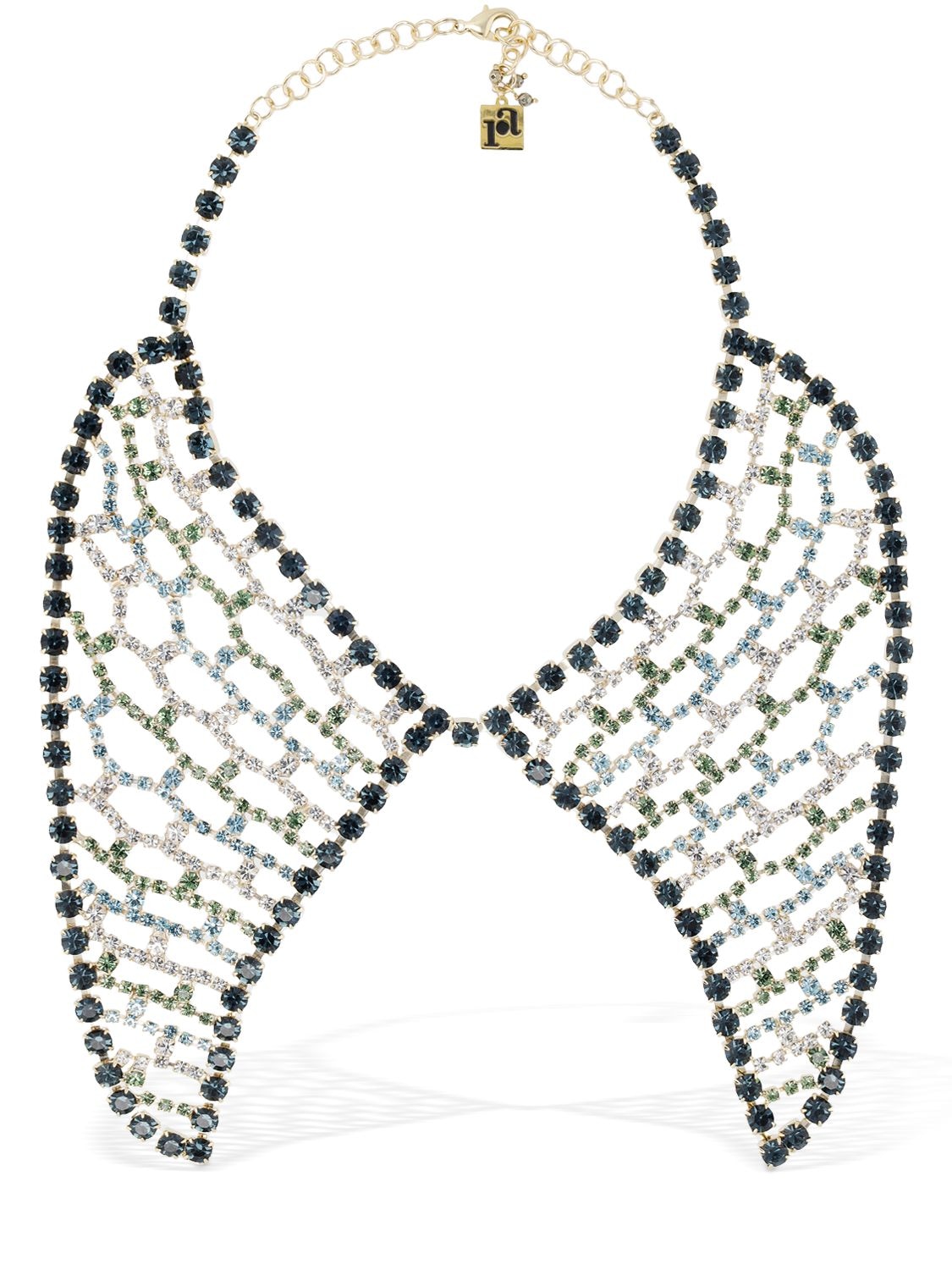 Rosantica Tricot Crystal Statement Collar In Multi,gold