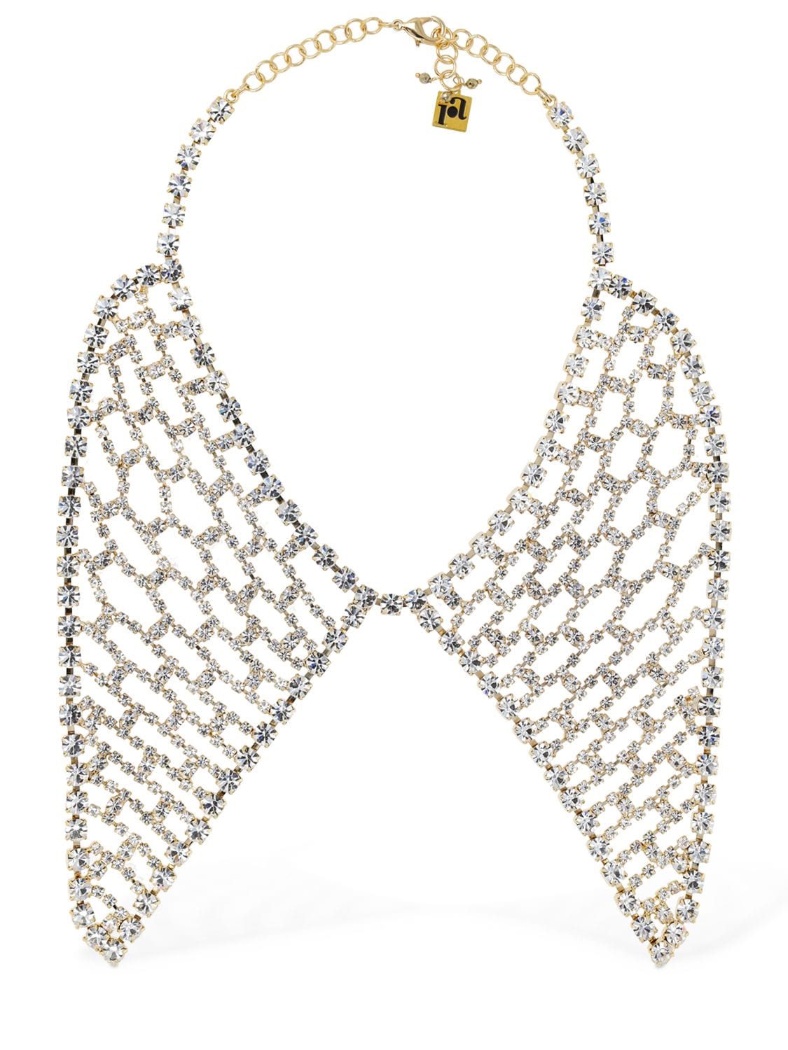 Rosantica Tricot Crystal Statement Collar In Silver