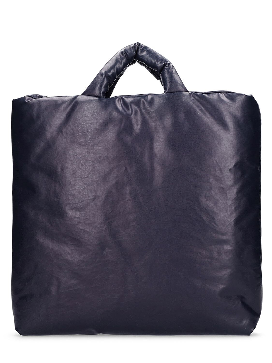 Kassl Editions Pillow Medium Oil Cotton Blend Tote Bag In Midnight Blue