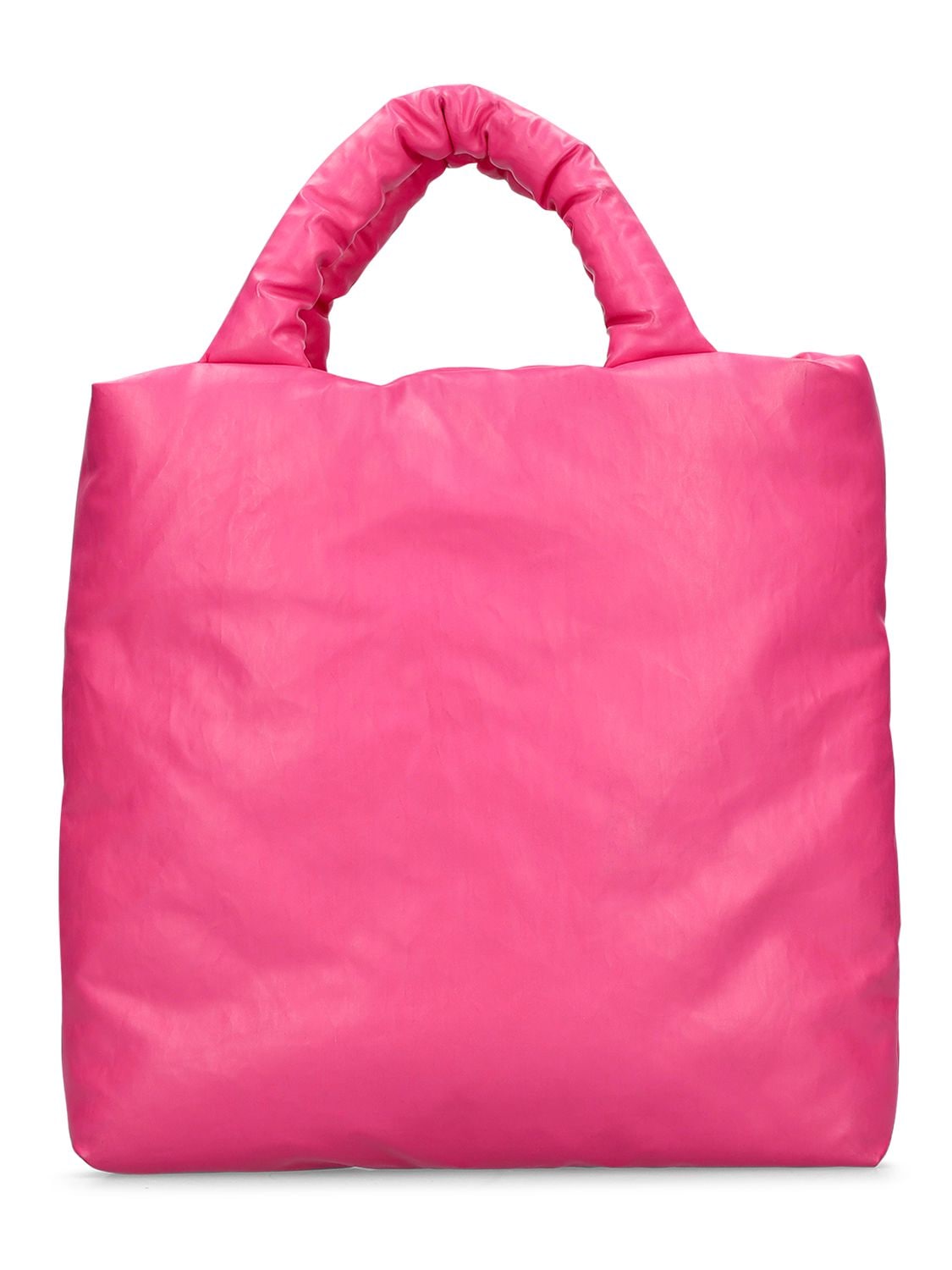 Kassl Editions Pillow Small Oil Cotton Blend Tote Bag In Bright Pink
