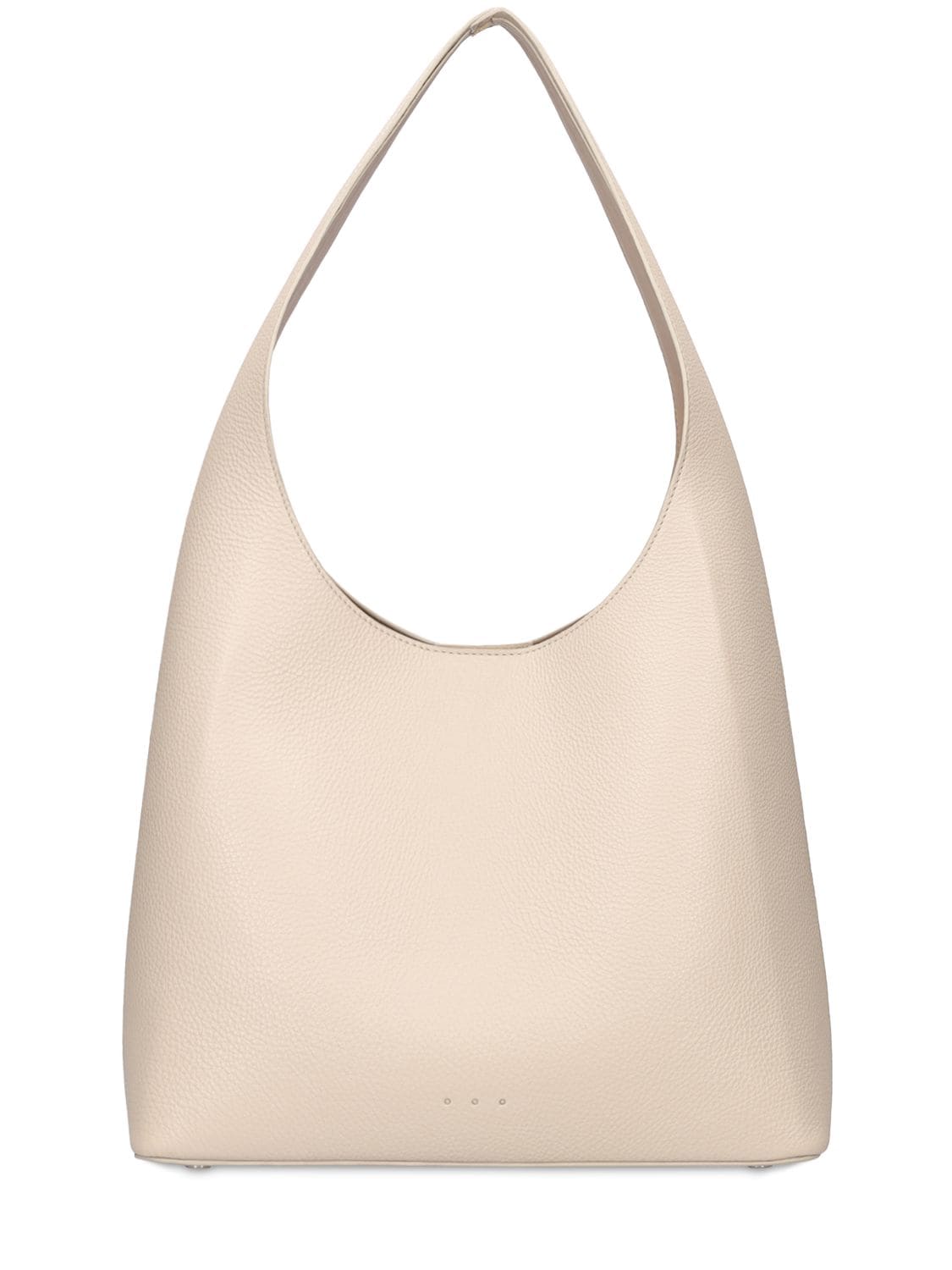 Aesther Ekme Midi Sac Grained Leather Top Handle Bag In Off White
