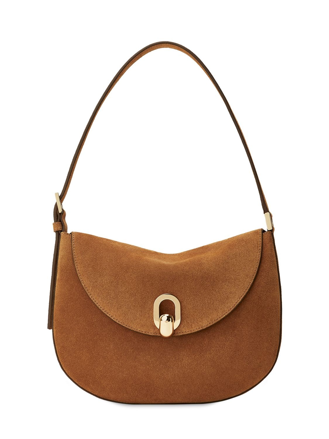Image of The Tondo Suede Leather Hobo Bag