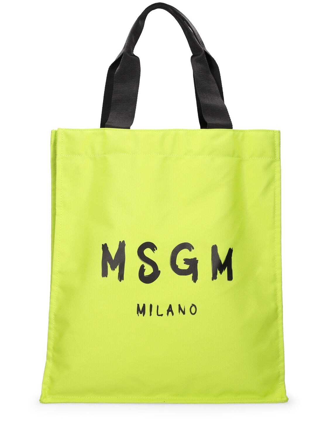 Tote Bag En Tissu Technique Brossé À Logo Msgm