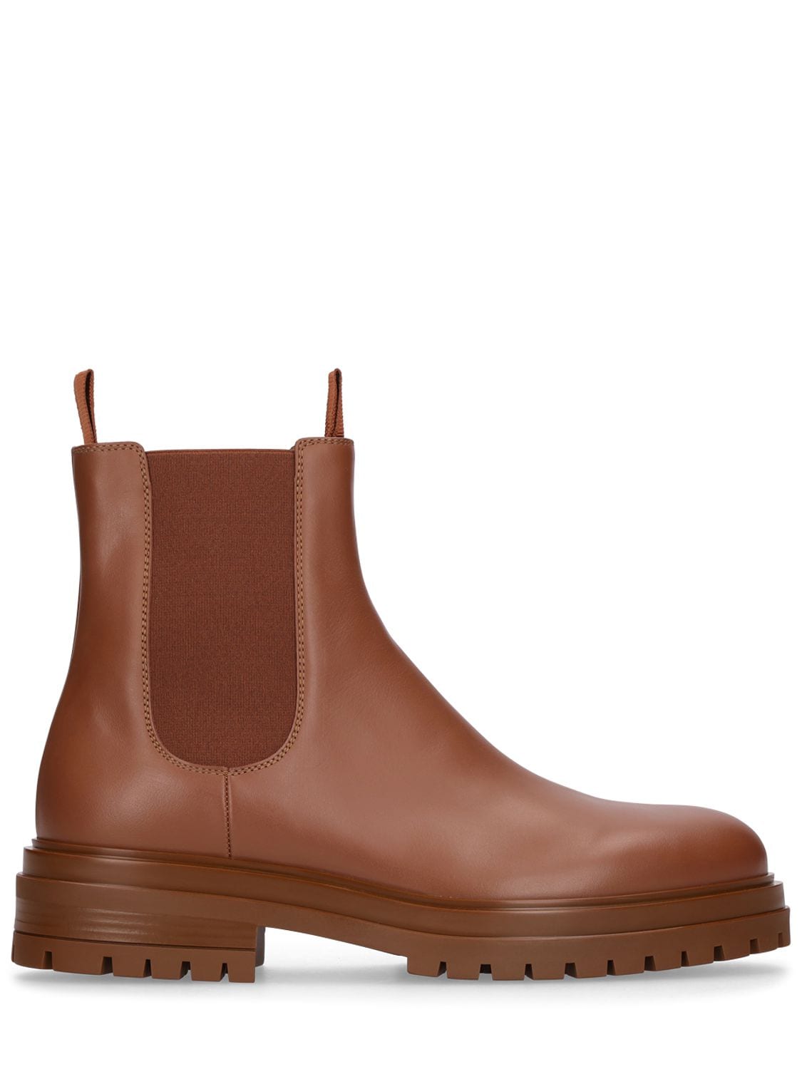 Gianvito Rossi Chester Leather Chelsea Boots In Brown