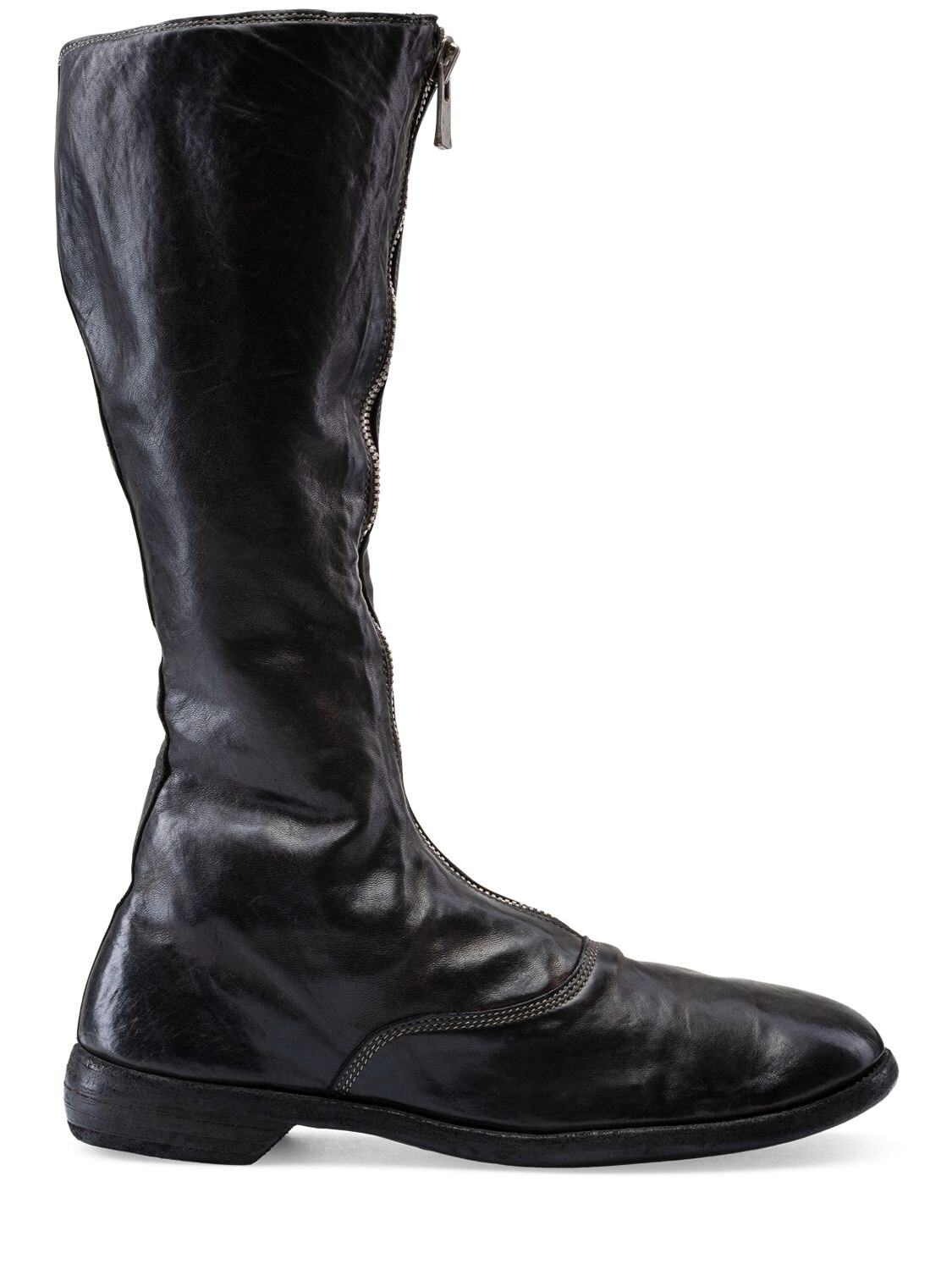 GUIDI 20MM 410 ZIP-UP LEATHER TALL BOOTS