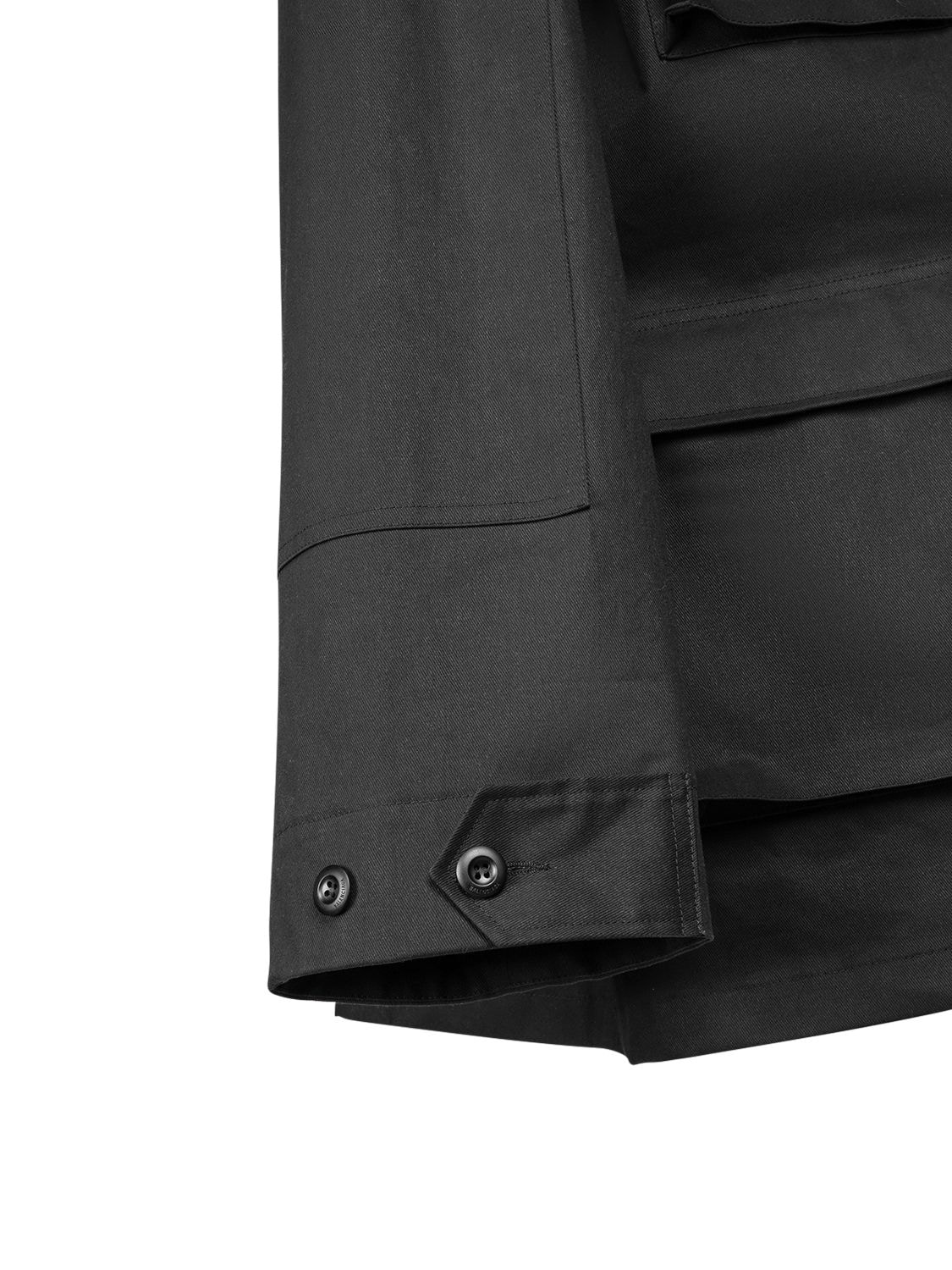 Shop Balenciaga Cotton Cargo Jacket In Black