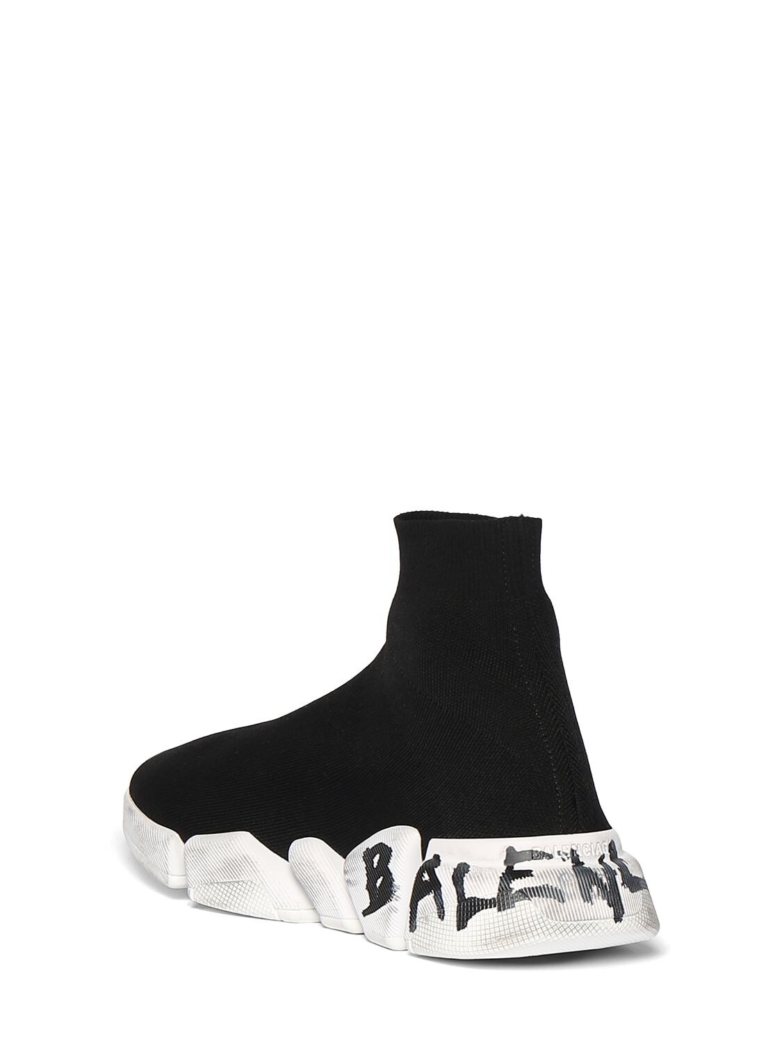 Shop Balenciaga Speed 2.0 Lt Sneakers In Black,white