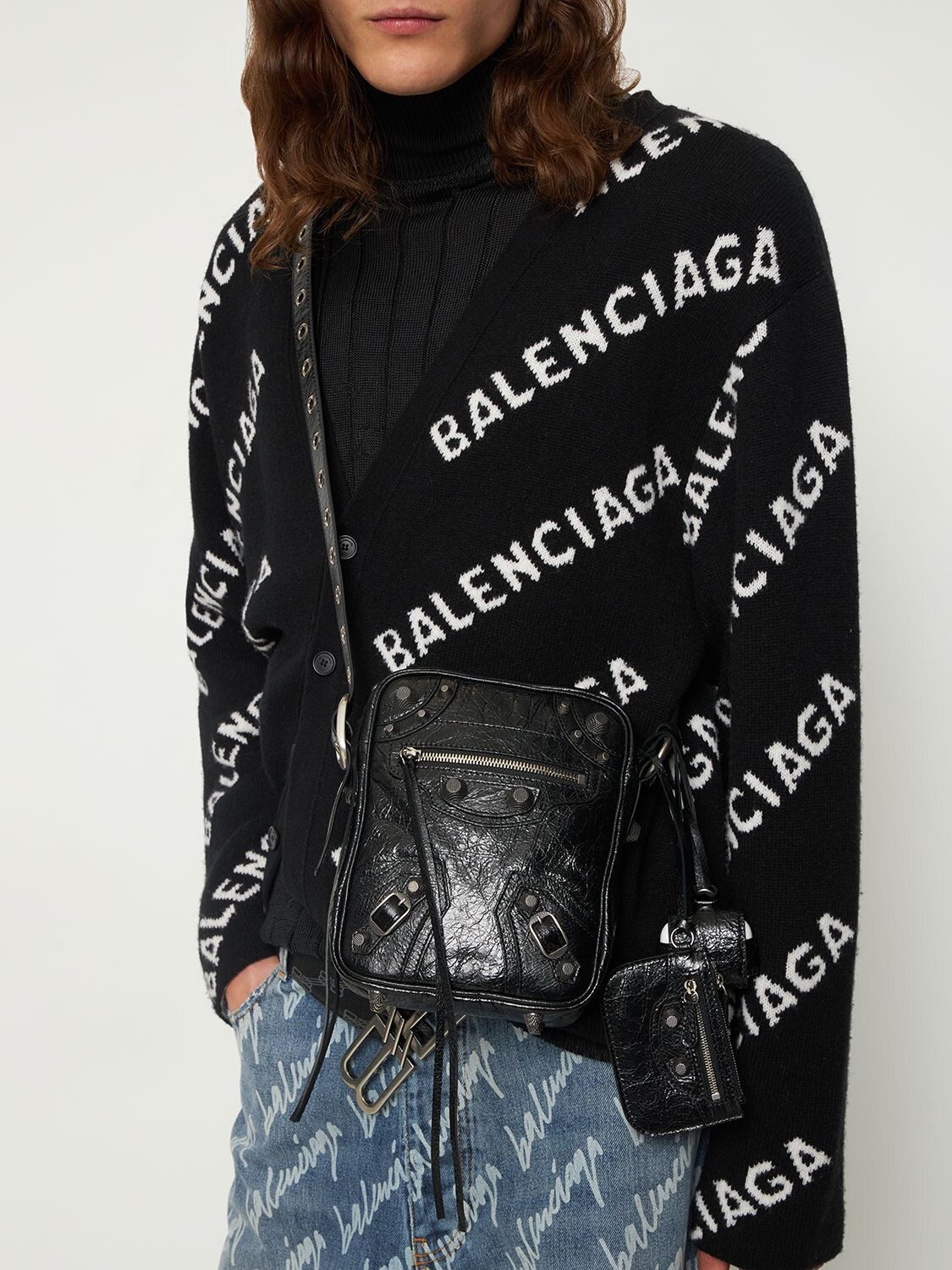 Shop Balenciaga Le Cagole Crossbody Bag In Black