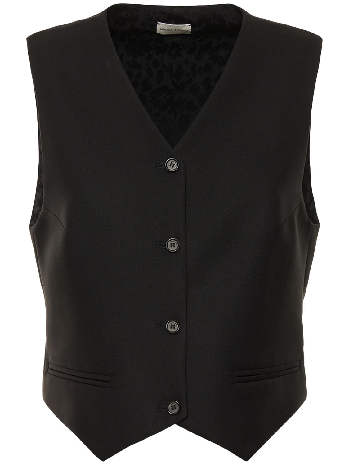 MAGDA BUTRYM Silk Satin Buttoned Vest