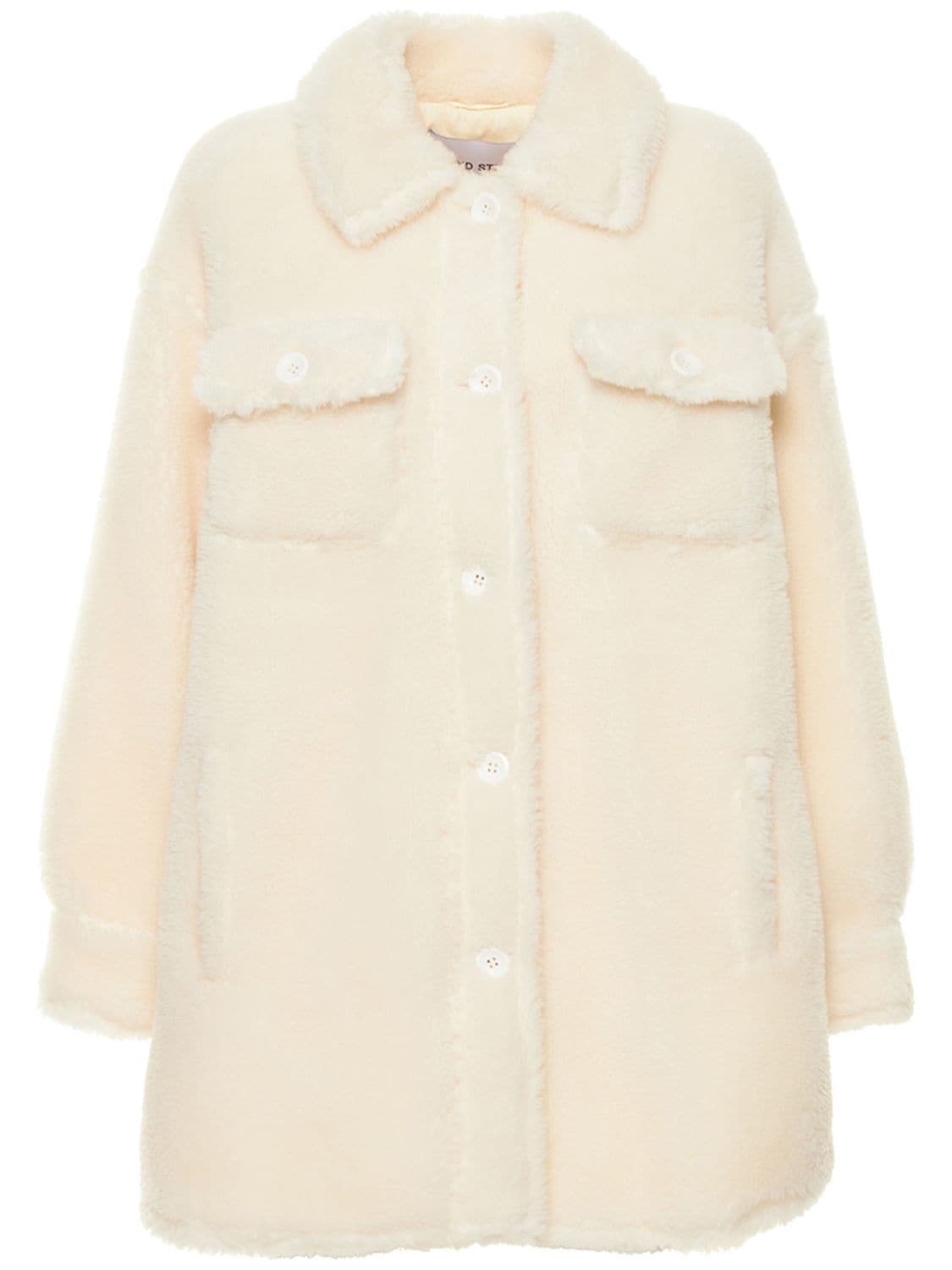 STAND STUDIO Camille Faux Fur Cocoon Teddy Jacket