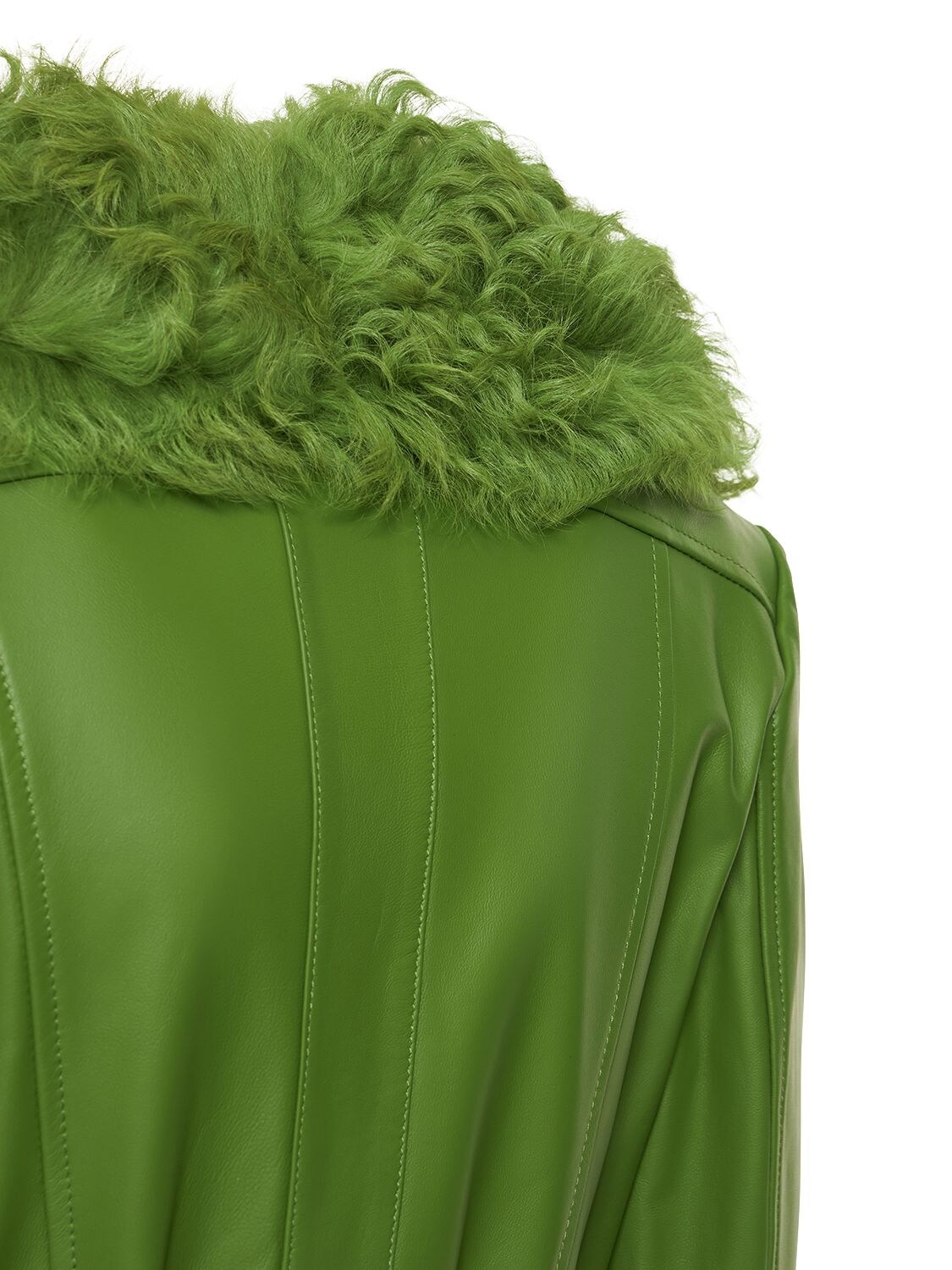 Shop Saks Potts Foxy Shearling Coat In Green