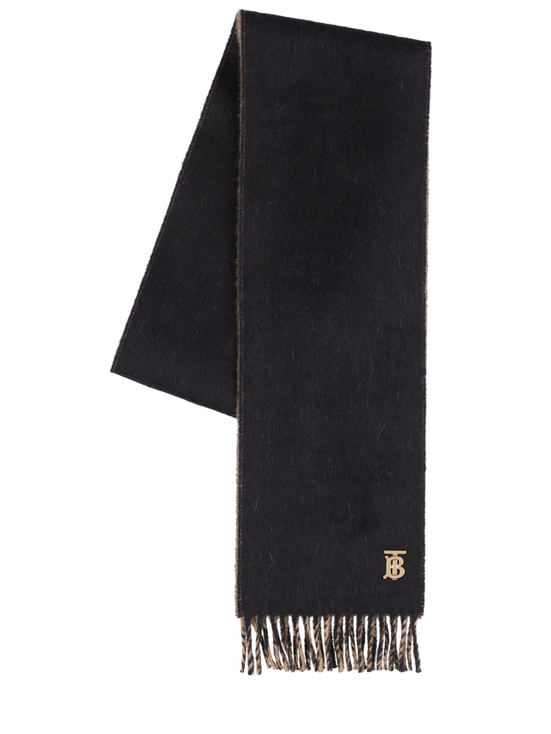 BURBERRY Reversible Solid Cashmere Scarf