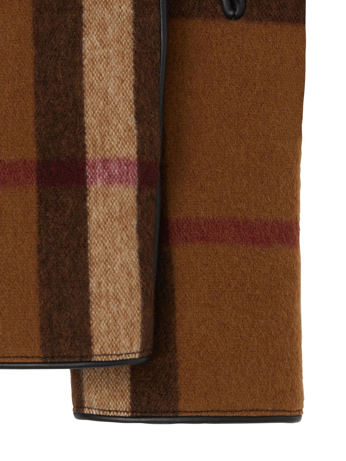 Burberry Gabriel Icon Stripe Wool Gloves In Birch Brown | ModeSens