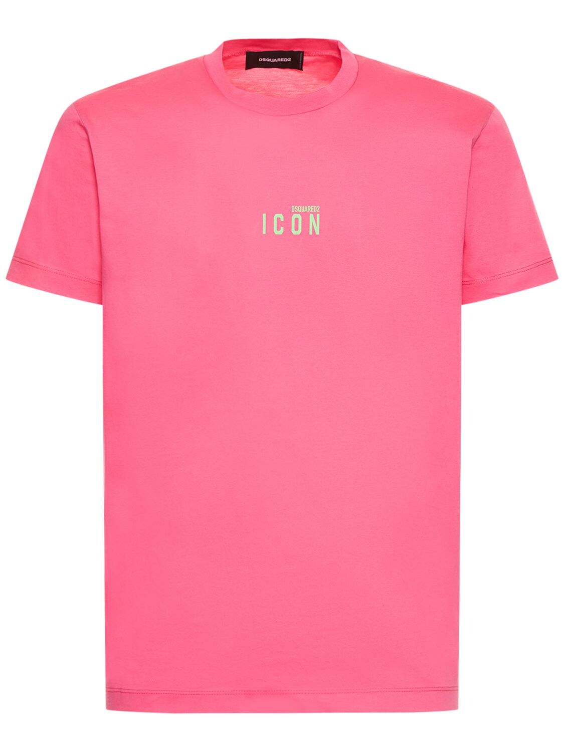 Dsquared2 Icon Logo Printed Cotton Jersey T-shirt In Pink | ModeSens
