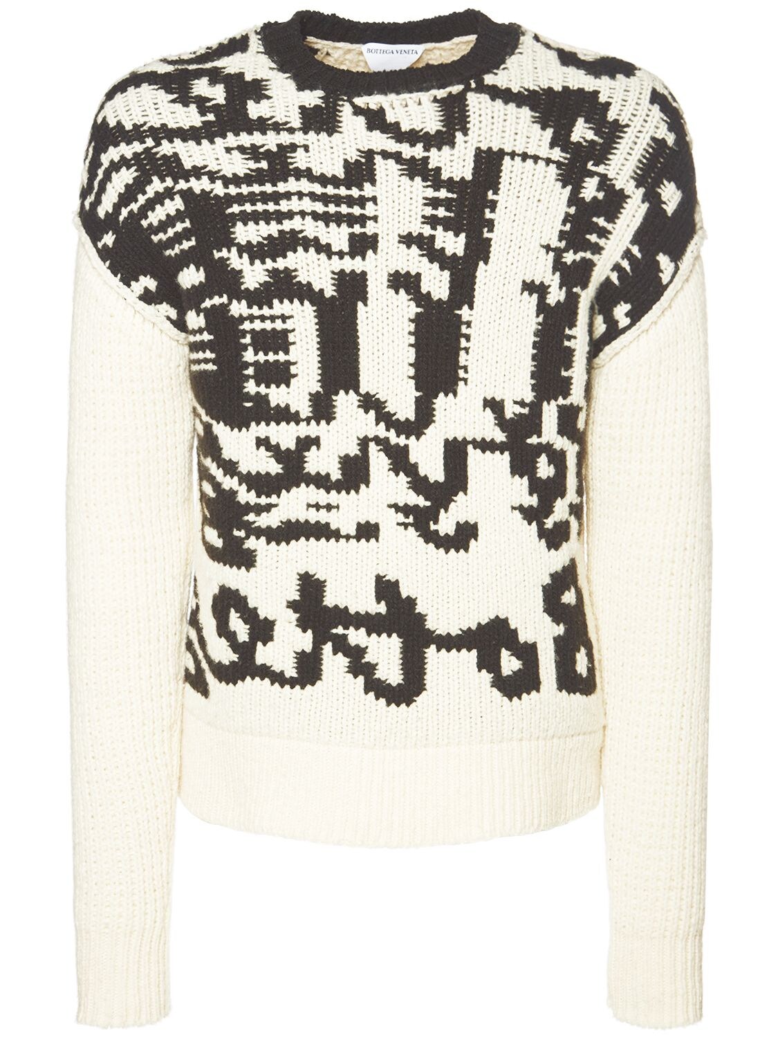 BOTTEGA VENETA PATTERNED KNIT WOOL SWEATER