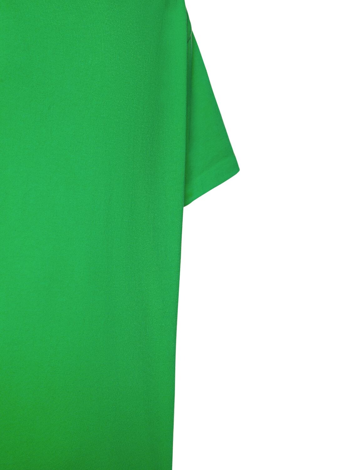 BOTTEGA VENETA 550$ Towelling Jersey T-Shirt In Inkwell Green Cotton Blend