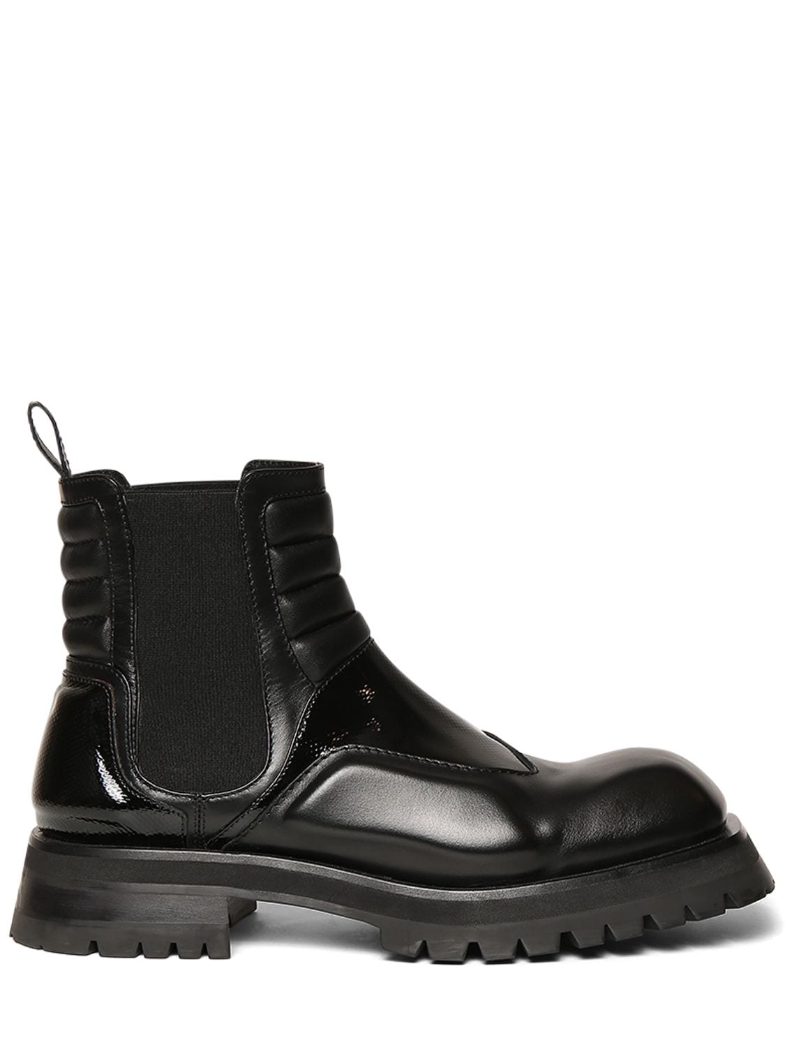 BALMAIN ARMY LEATHER CHELSEA BOOTS