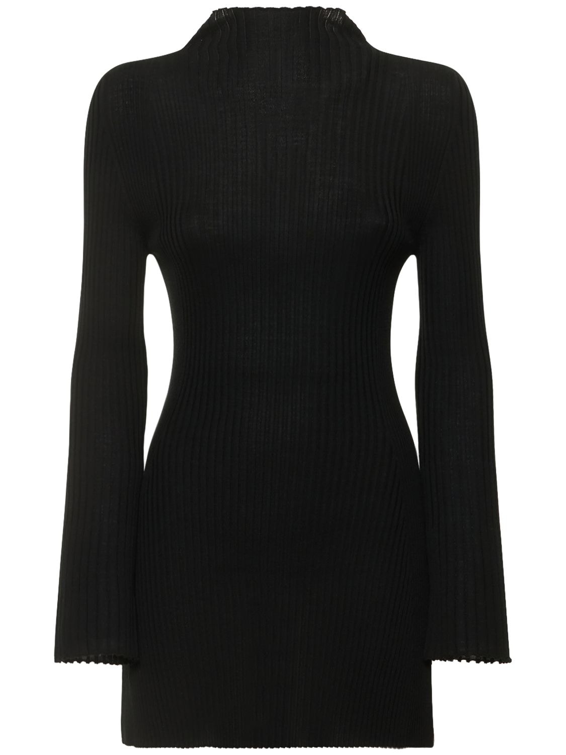 WOLFORD WOOL RIBBED KNIT LONG SLEEVE TOP