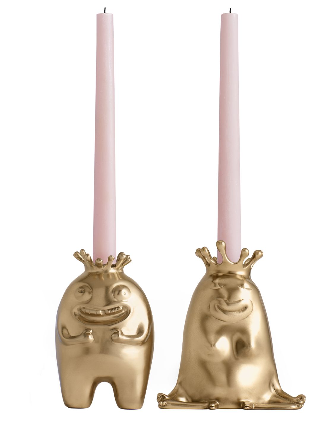 L'objet X Haas Brothers King And Queen Candlesticks (set Of 2) In Gold