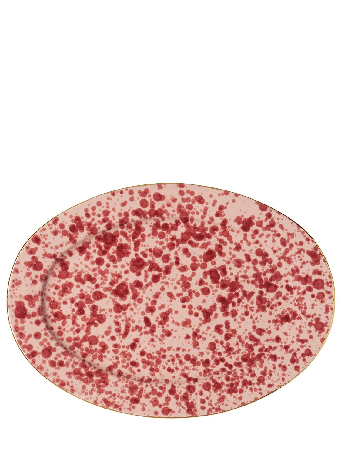 Bitossi Home Oval Tray In Pink