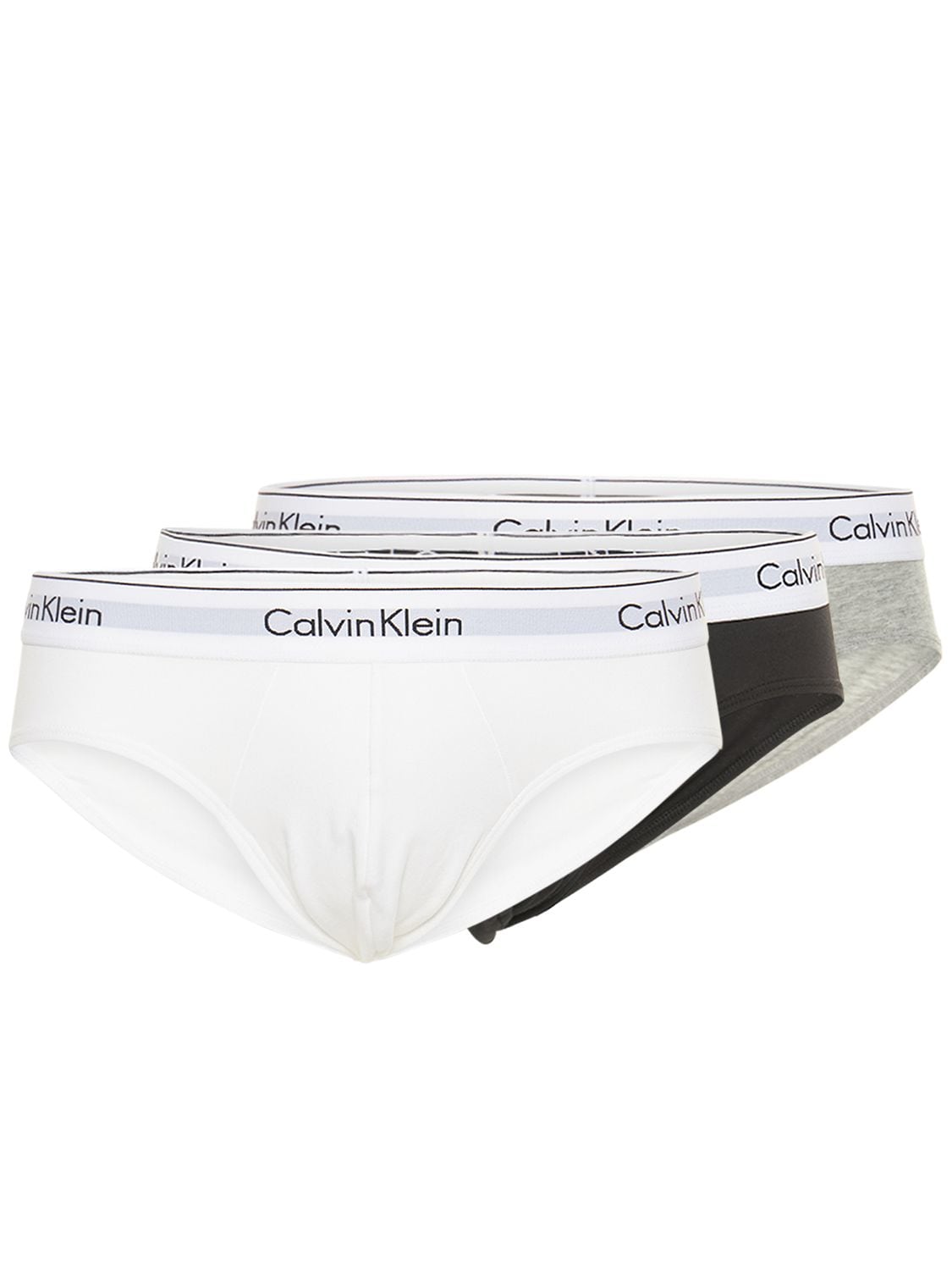 CALVIN KLEIN UNDERWEAR LOGO棉质内裤3条套装