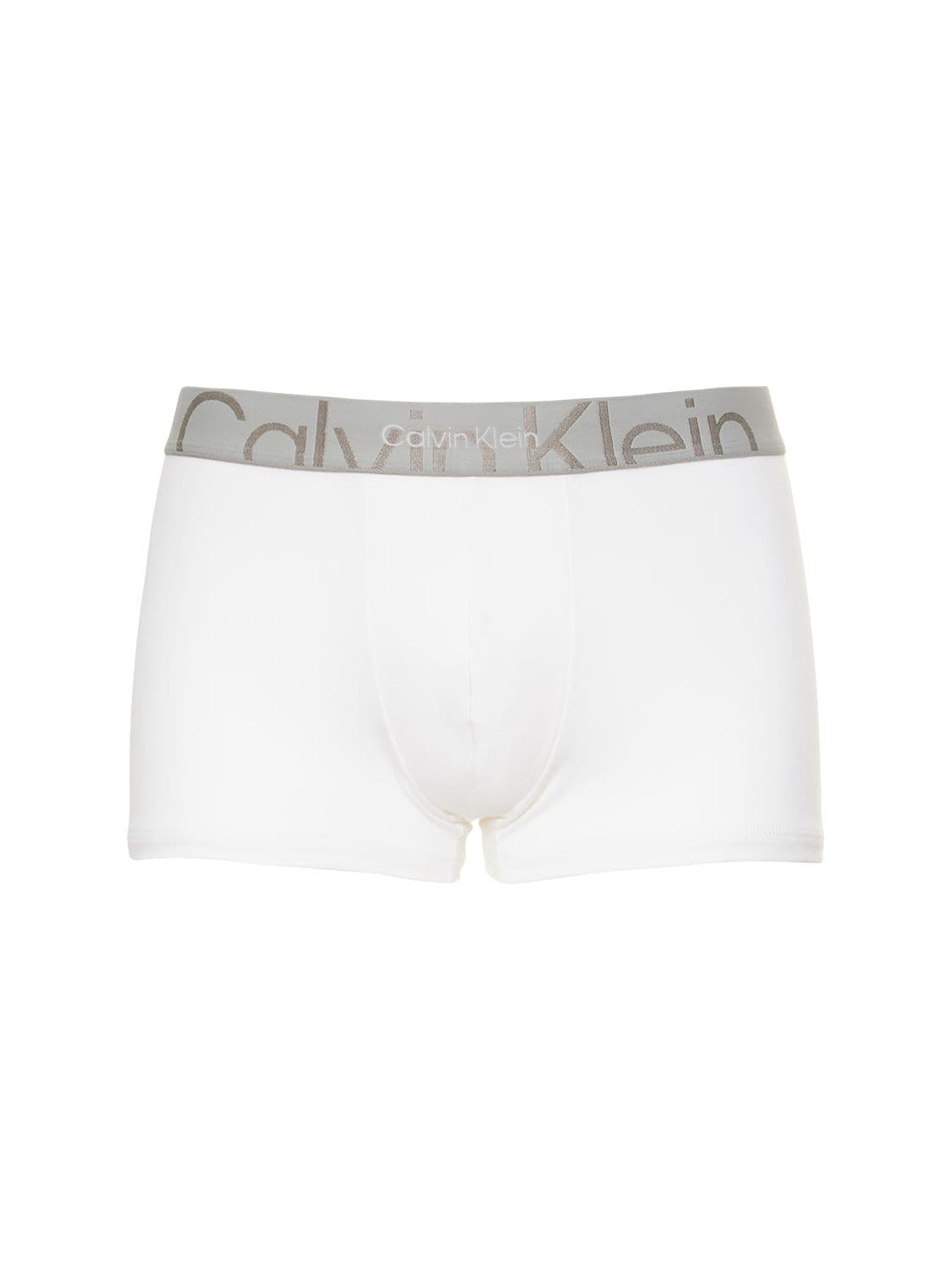Calvin Klein Underwear Logo Band Cotton Trunks In White | ModeSens