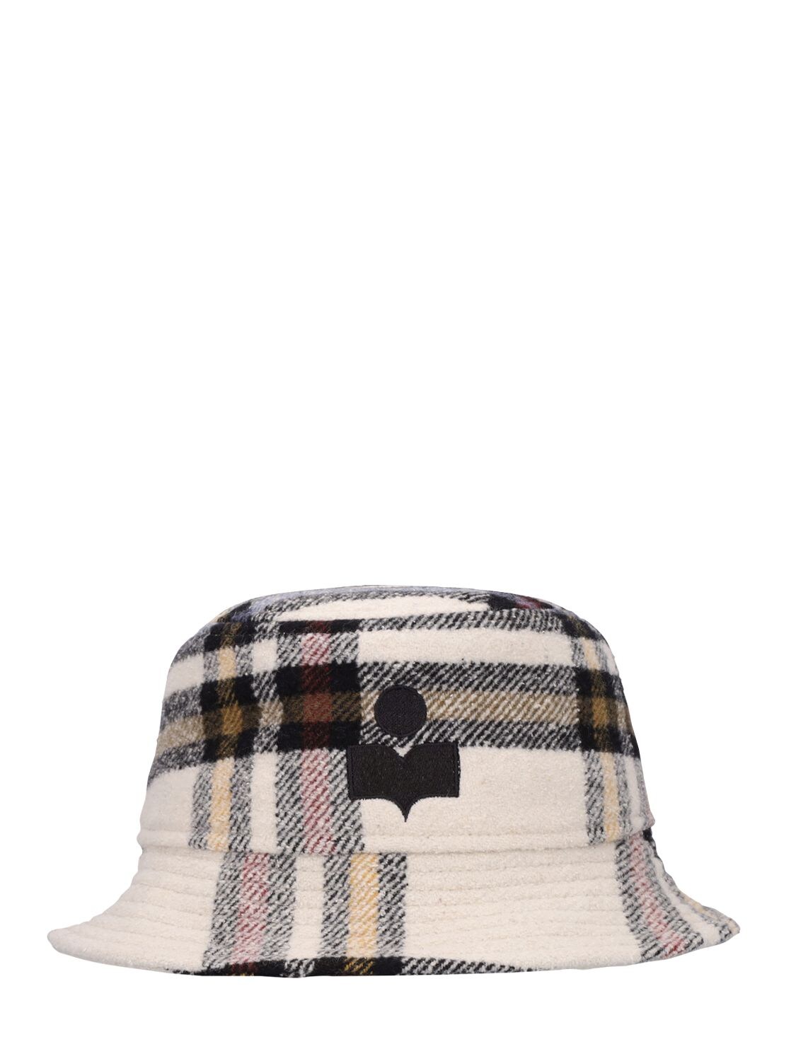 check wool bucket hat