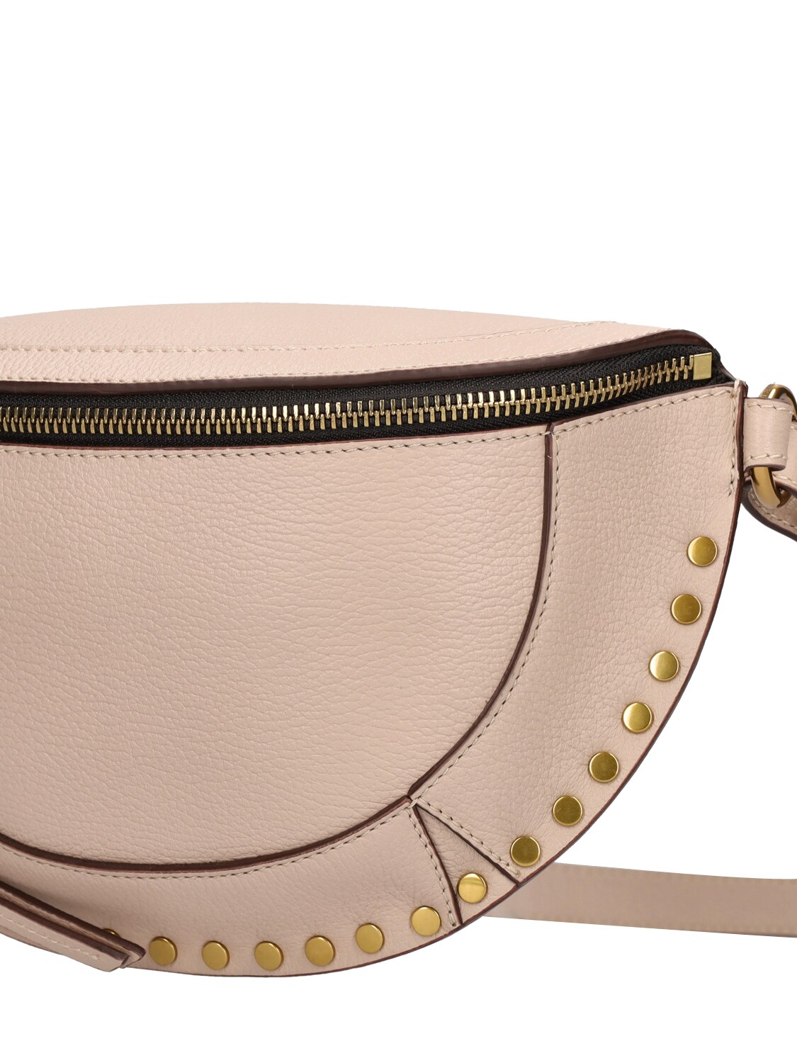 Shop Isabel Marant Skano Grainy Leather Belt Bag In Light Beige