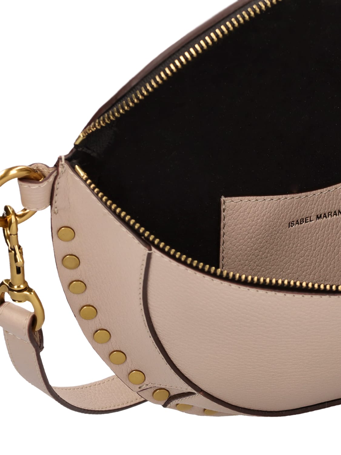 Shop Isabel Marant Skano Grainy Leather Belt Bag In Light Beige