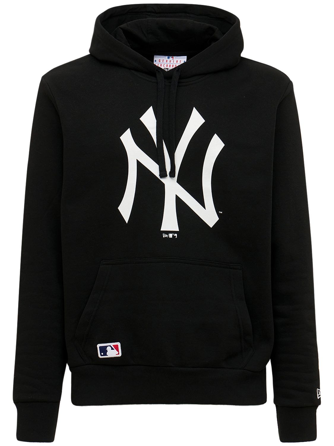 New Era Ny Yankees Cotton Blend Hoodie In Black