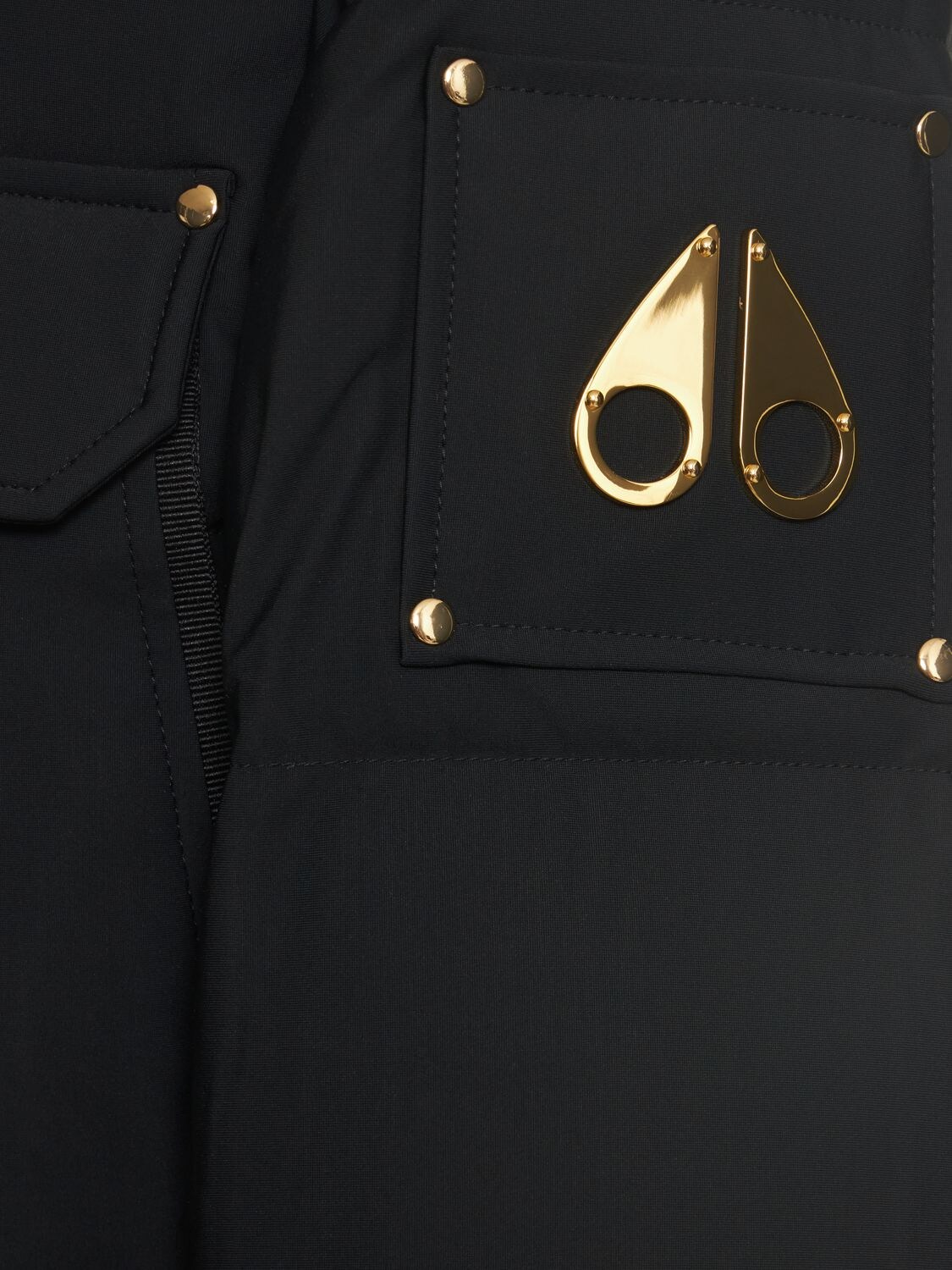 Shop Moose Knuckles Skillman Nylon Blend Down Jacket In Black